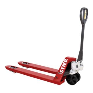 STIER pallet truck load capacity 2500kg fork length 1150mm nylon tires with