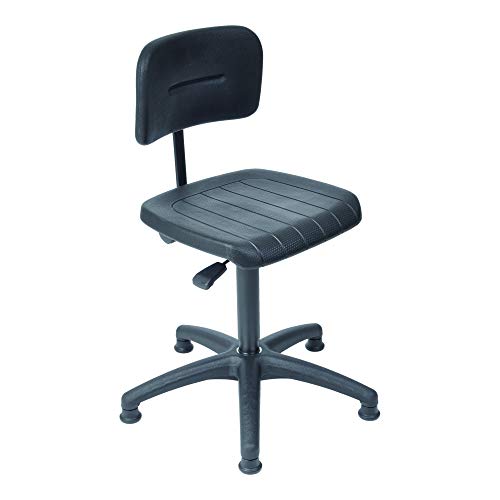 STIER work chair with glides, seat height 440-630 mm, PU seat