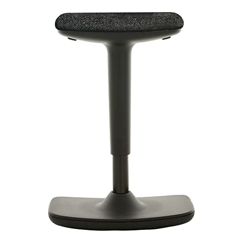 STIER Height-adjustable stool with rocking function upholstery anthracite