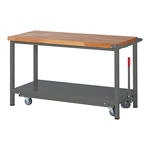 STIER Werkbank Premium mit abs. Fahrgestell BxTxH 1500x700x880 mm