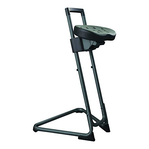 STIER ESD standing aid with steel frame, seat height 600-850 mm, PU seat
