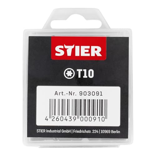 STIER TORX bit bulk pack 50 bits Bits T 15 - T 30 Length 25 mm Professional tool