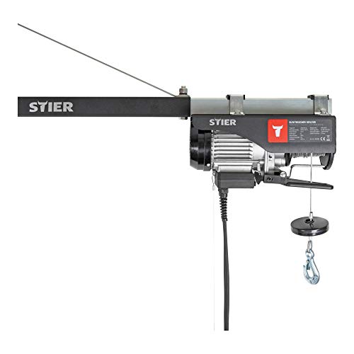 STIER Elektrischer Seilzug 250 bis 999kg Seilwinde Hebehöhe 12m 500 bis 900 W