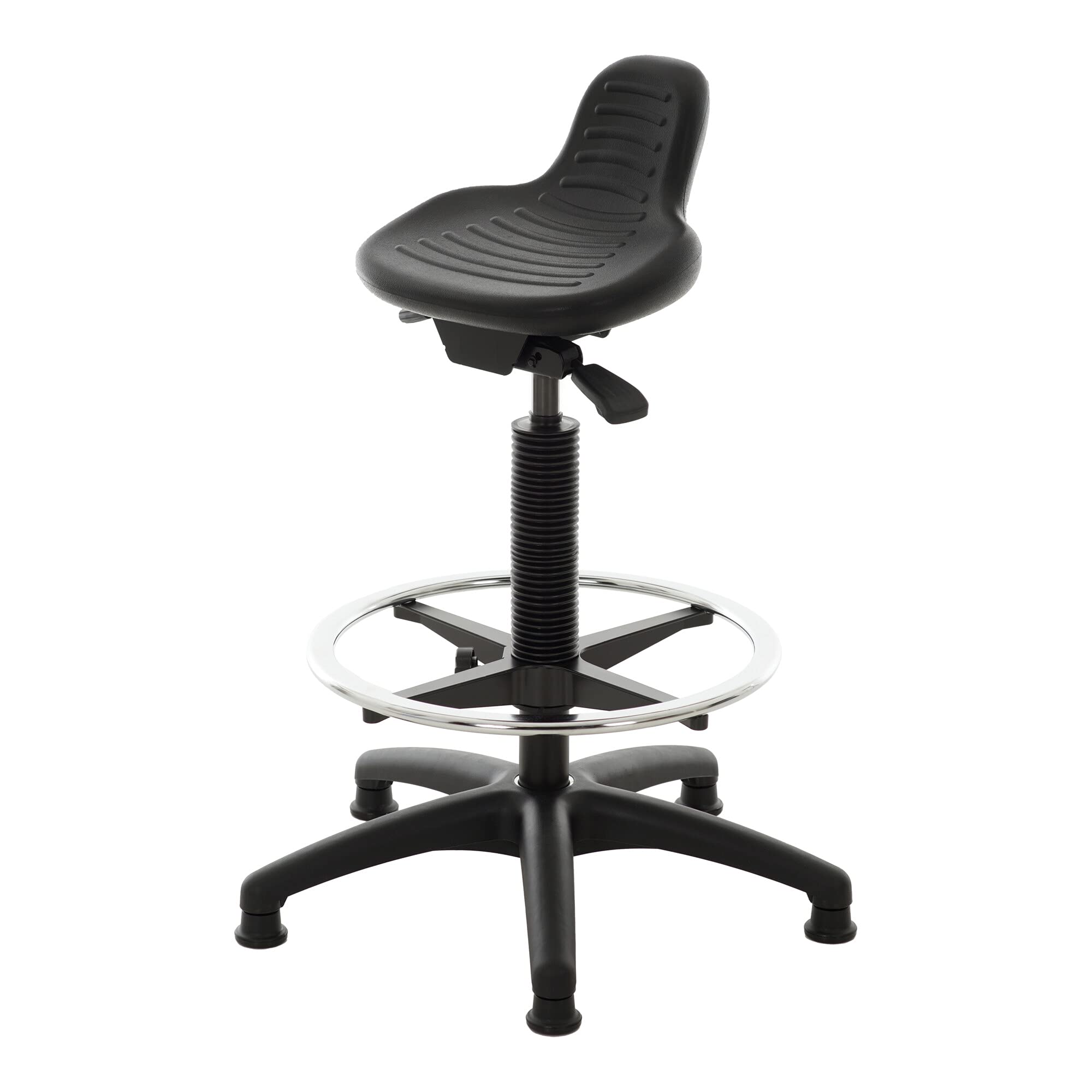 STIER standing aid with gliders and foot ring seat height 640-890 mm PU seat with