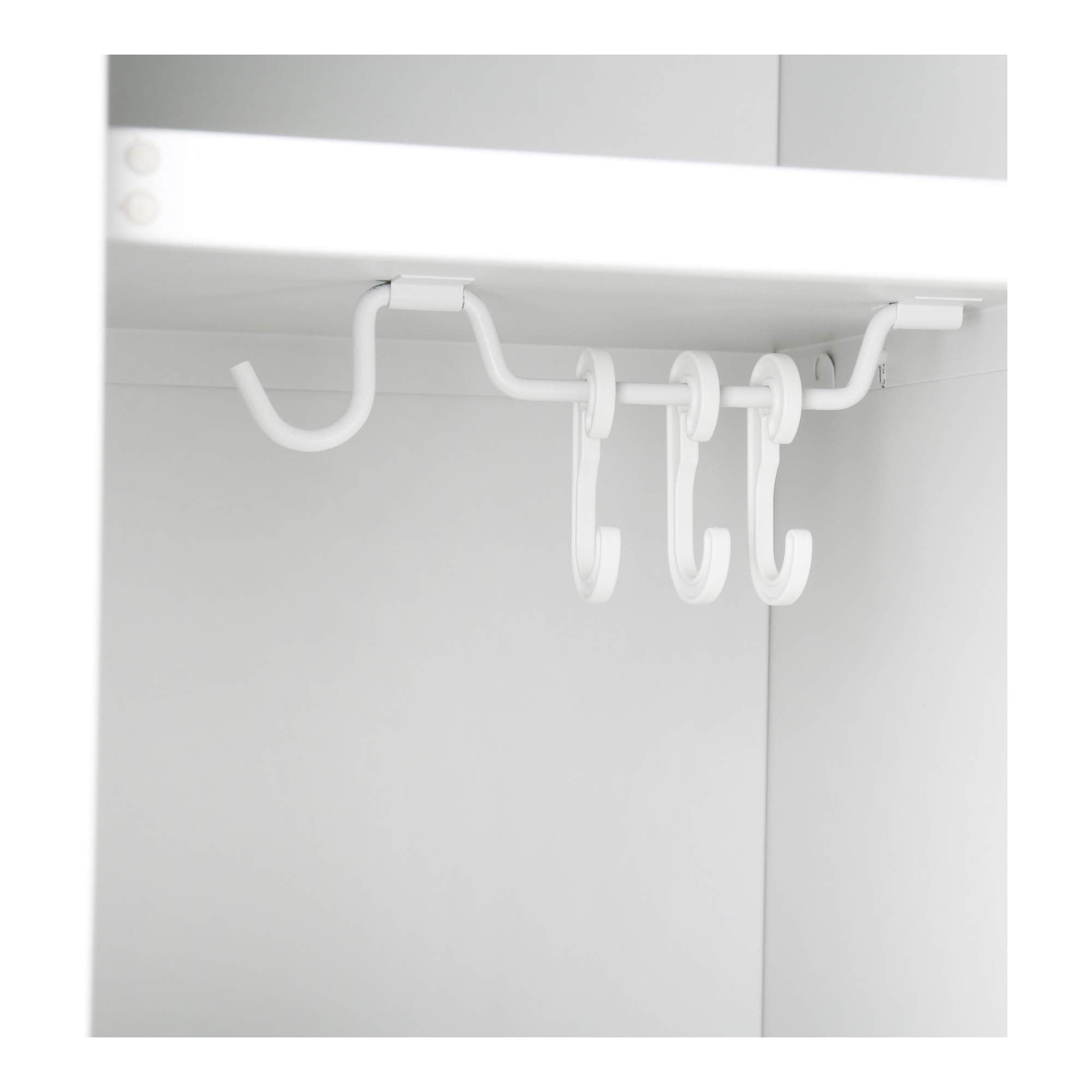 STIER Garderobenspind | Anbauelement | 1800x300x500mm | lichtgrau | Metallschrank | erweiterbar | Schließfach | 1 Fach | Spind | sicheres Verschließen von Wertsachen | Garderobenschrank