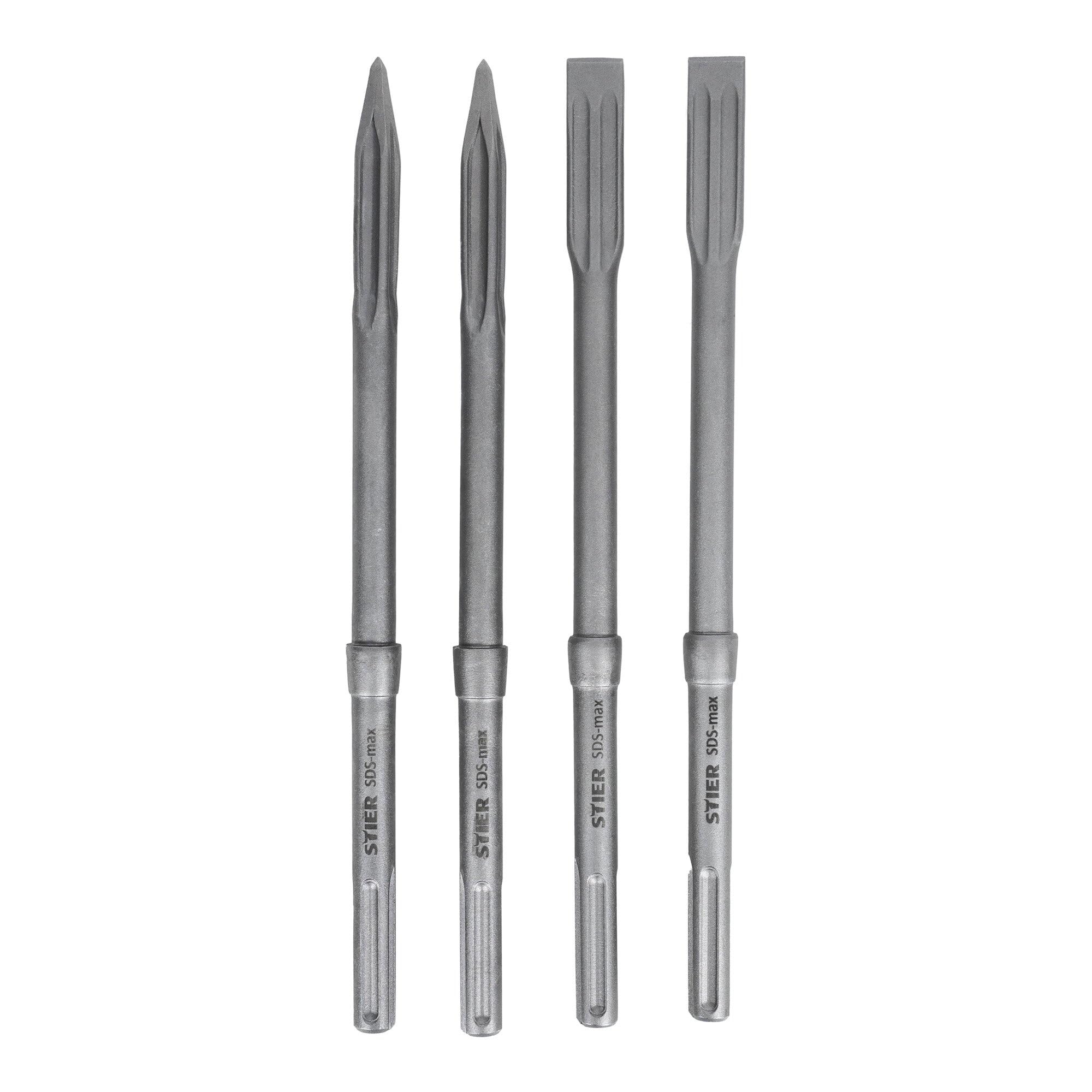 STIER Meißel-Set SDS-max 4-tlg. 400 x 25 mm / 400 mm