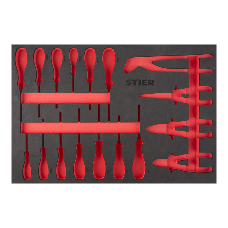 STIER Weichschaumeinlage (EVA) für Schraubendreher Zangensatz, leer