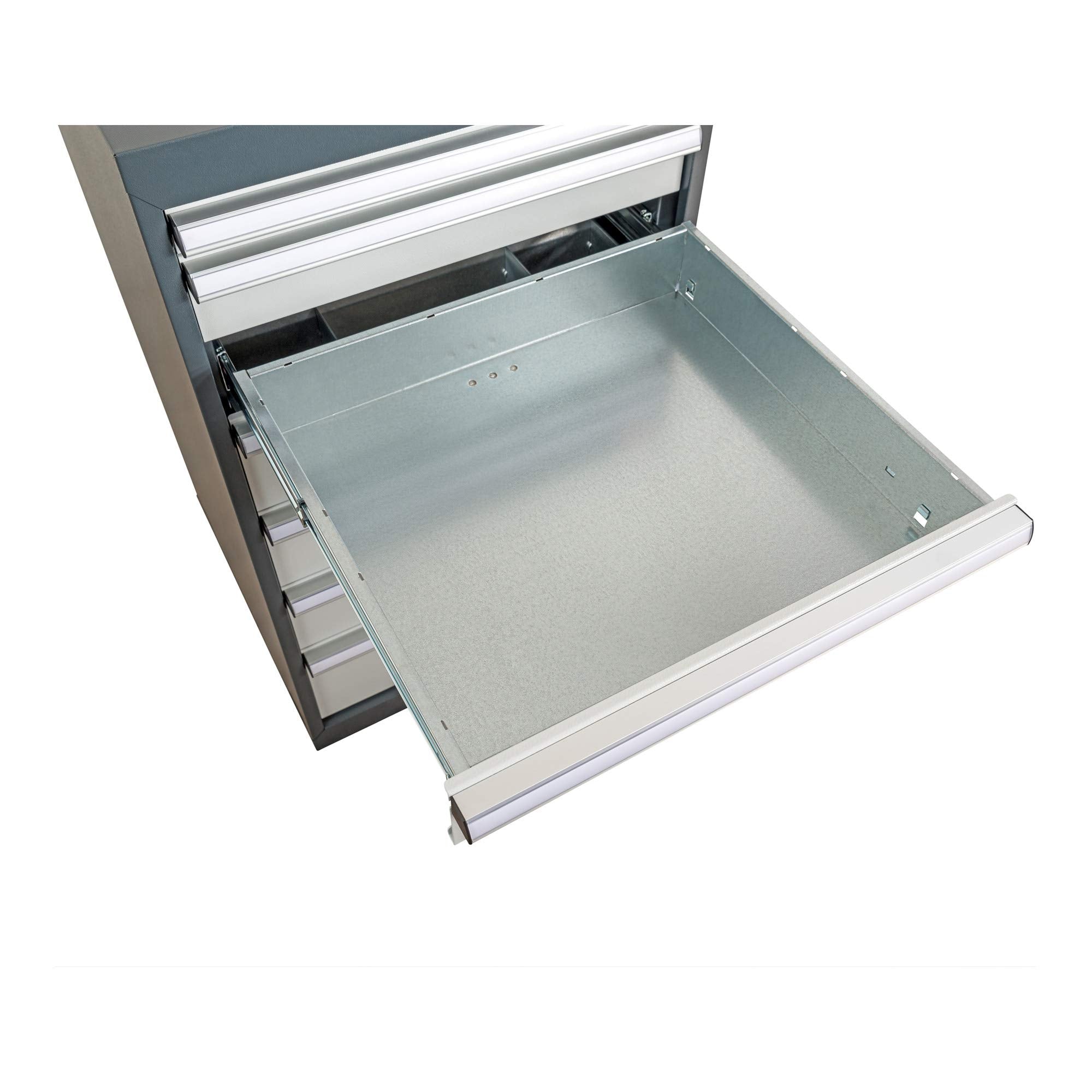 STIER Schubladenschrank mit 9 Schubladen BxTxH 900x575x1020 mm RAL 7016 / RAL