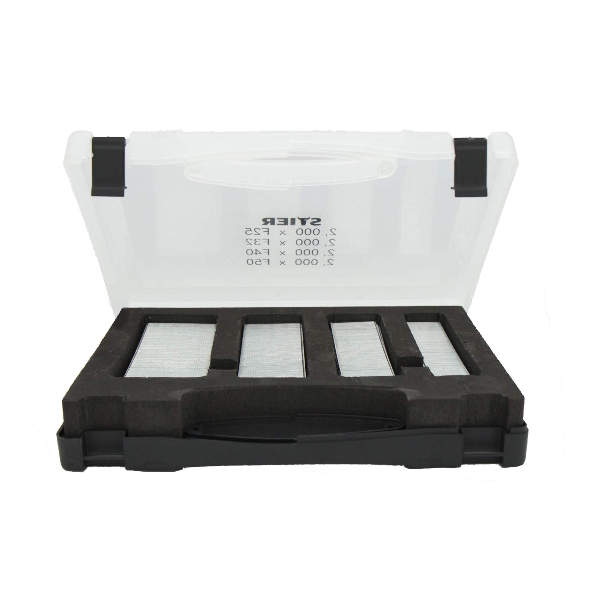 STIER Stauchkopfnägel Set(Brads) in Handwerkerkoffer 25 - 50 mm 8000 Stück