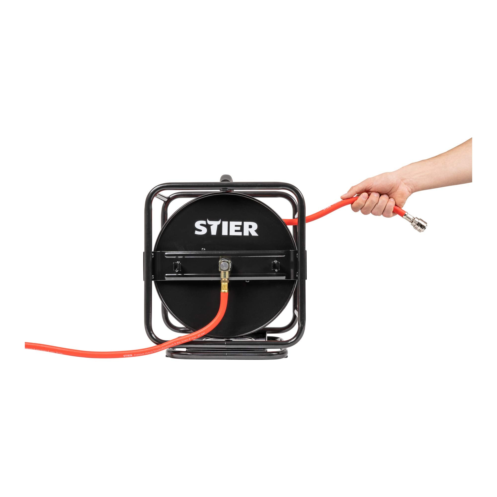 STIER compressed air hose reel including wall bracket compressed air hose SBT-30