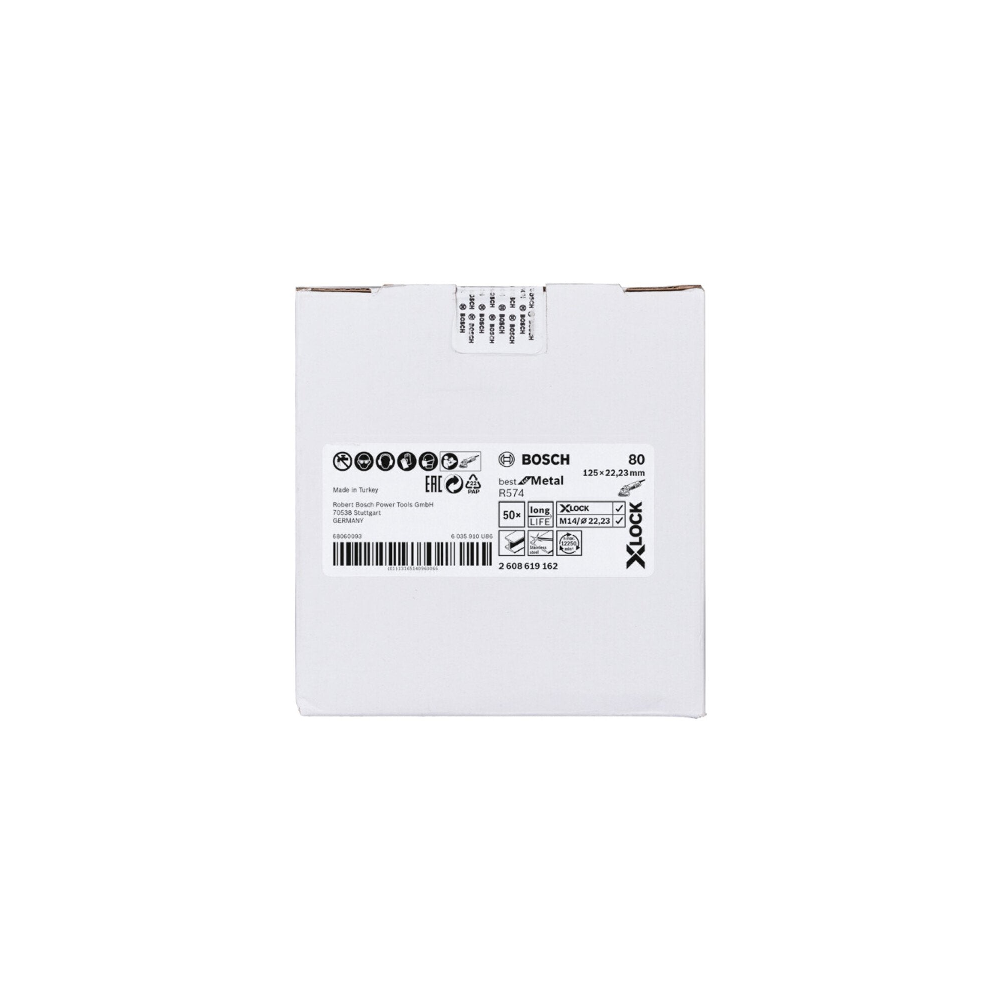 Bosch Fiberschleifscheibe R574 Best for Metal X-LOCK 125 x 22,23 mm K 80 50 Stk