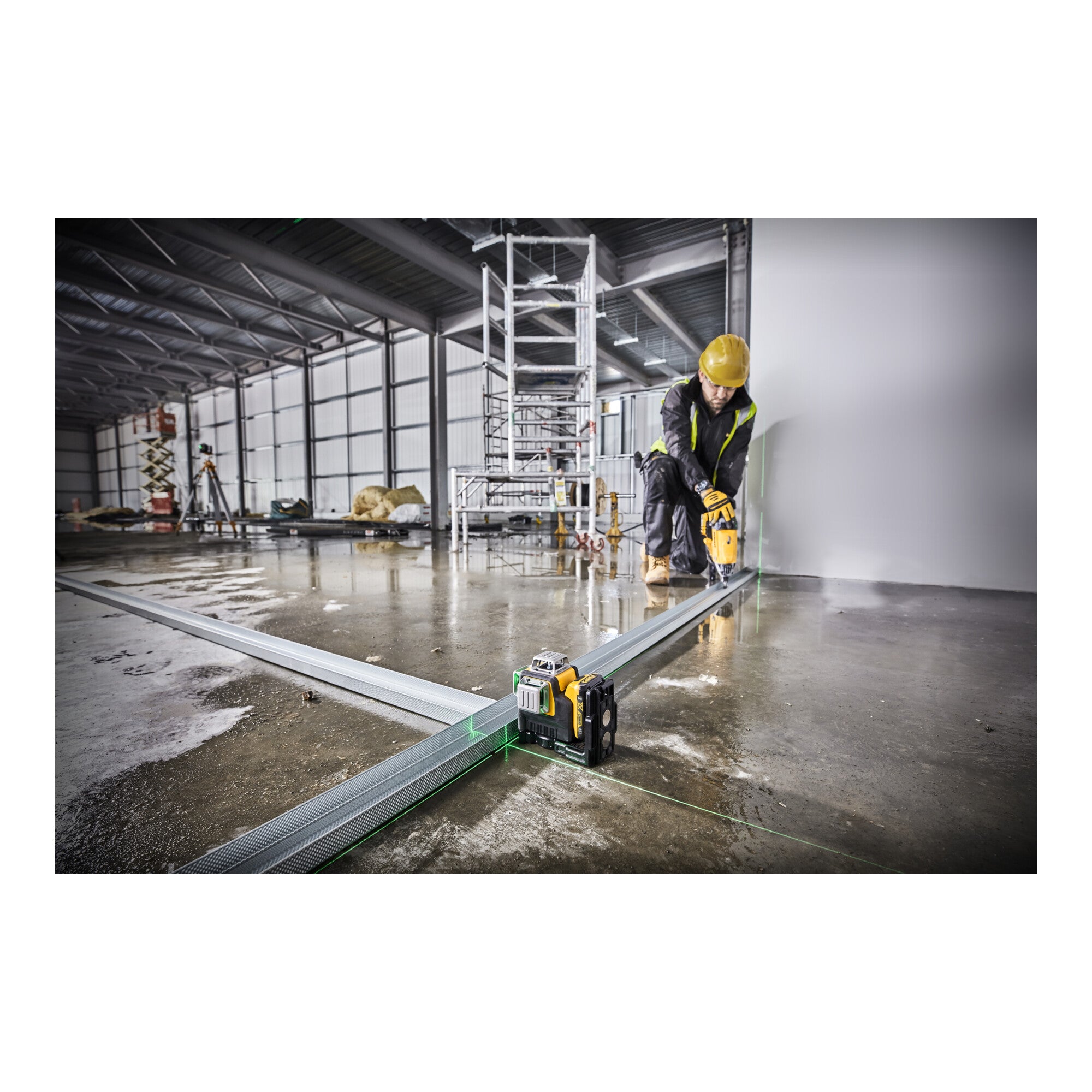 DEWALT Multilinienlaser 3x360° grün,10,8V/2AH DCE089D1G-QW