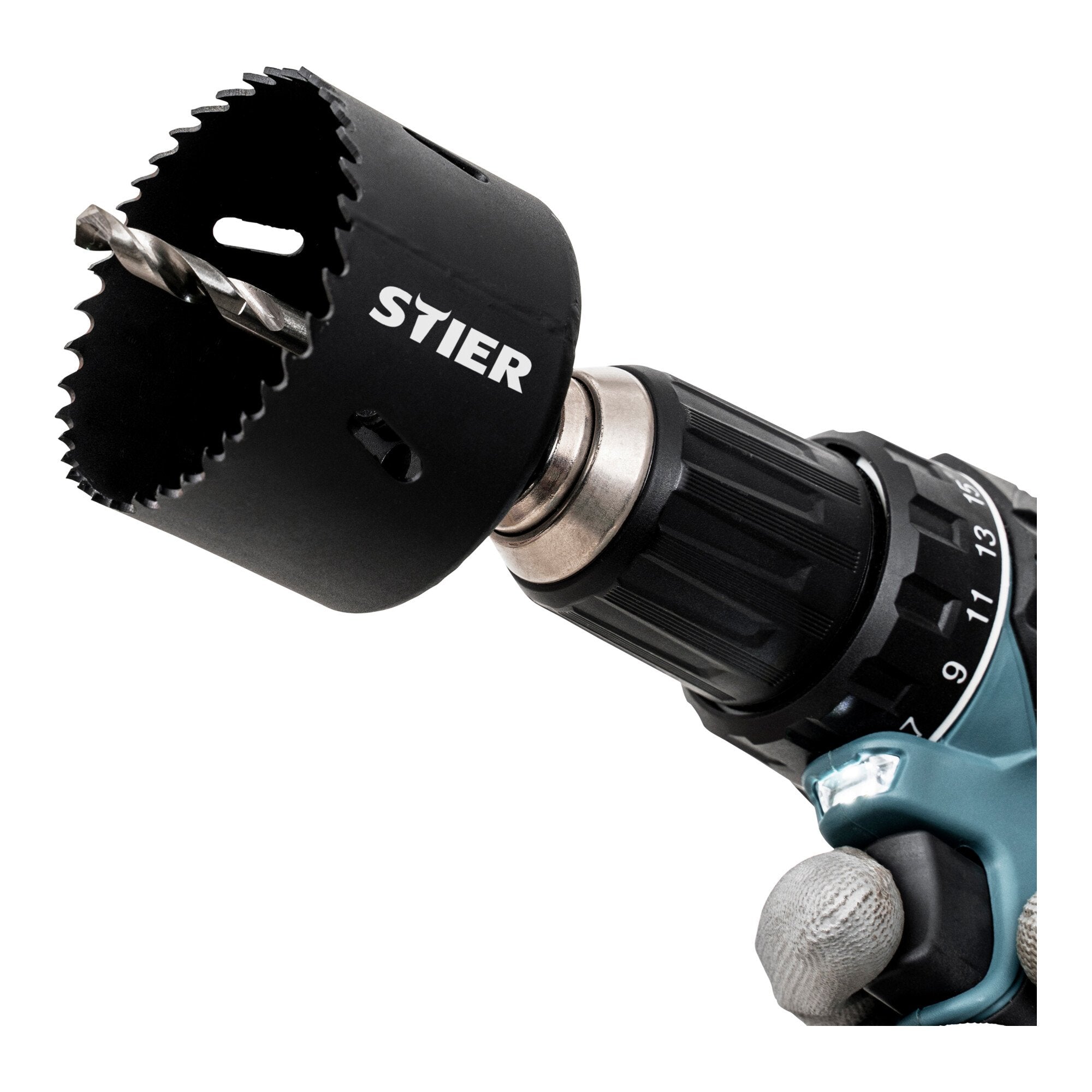 STIER 1/4" HEX Adapter 5/8" 18 UNF für Lochsägen 32-60 mm inkl. Inbusschlüssel