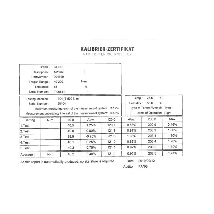 STIER Drehmomentschlüssel mit Umschaltknarre 1/2'' Aufnahme 10-50 Nm