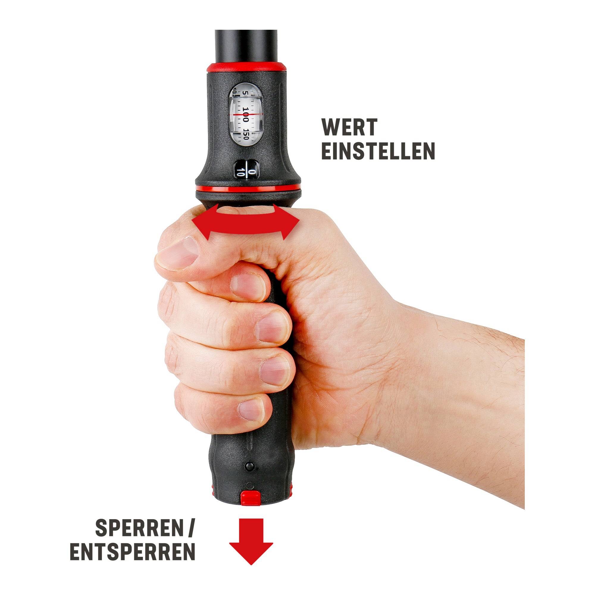 STIER Drehmomentschlüssel mit Umschaltknarre 1/2'' Aufnahme 10-50 Nm