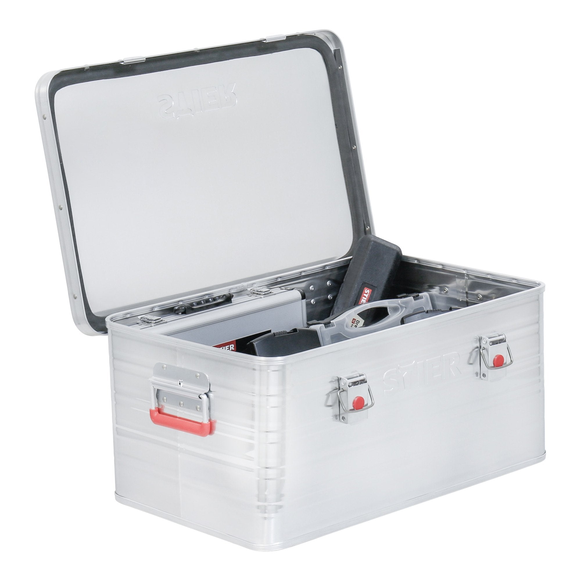 STIER Alubox Aluminiumbox Transportkiste Staub und Spritzwasserschutz div Größen