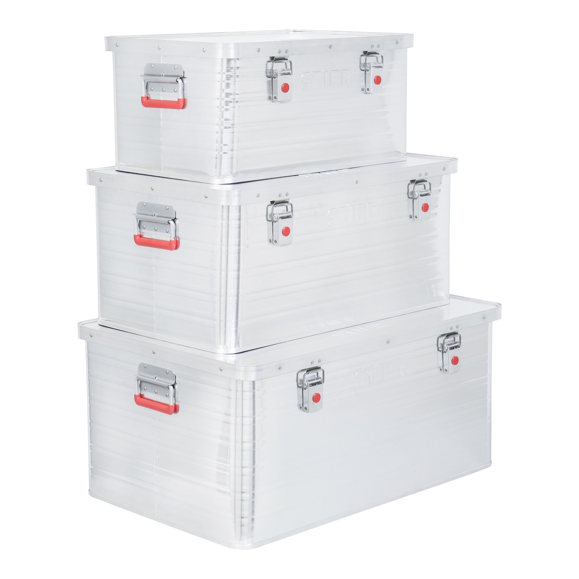 STIER Alubox Aluminiumbox Transportkiste Staub und Spritzwasserschutz div Größen