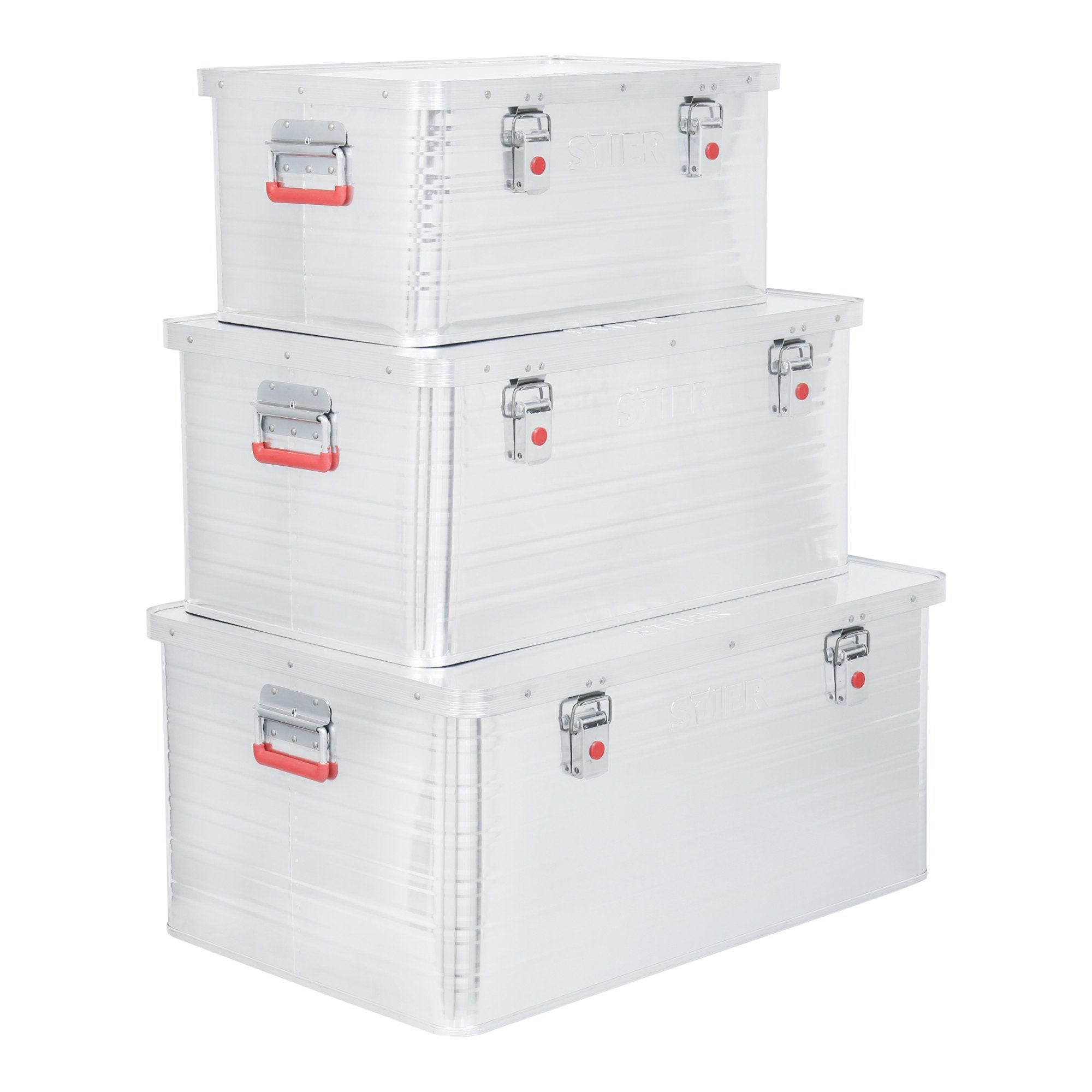 STIER Alubox Aluminiumbox Transportkiste Staub und Spritzwasserschutz div Größen