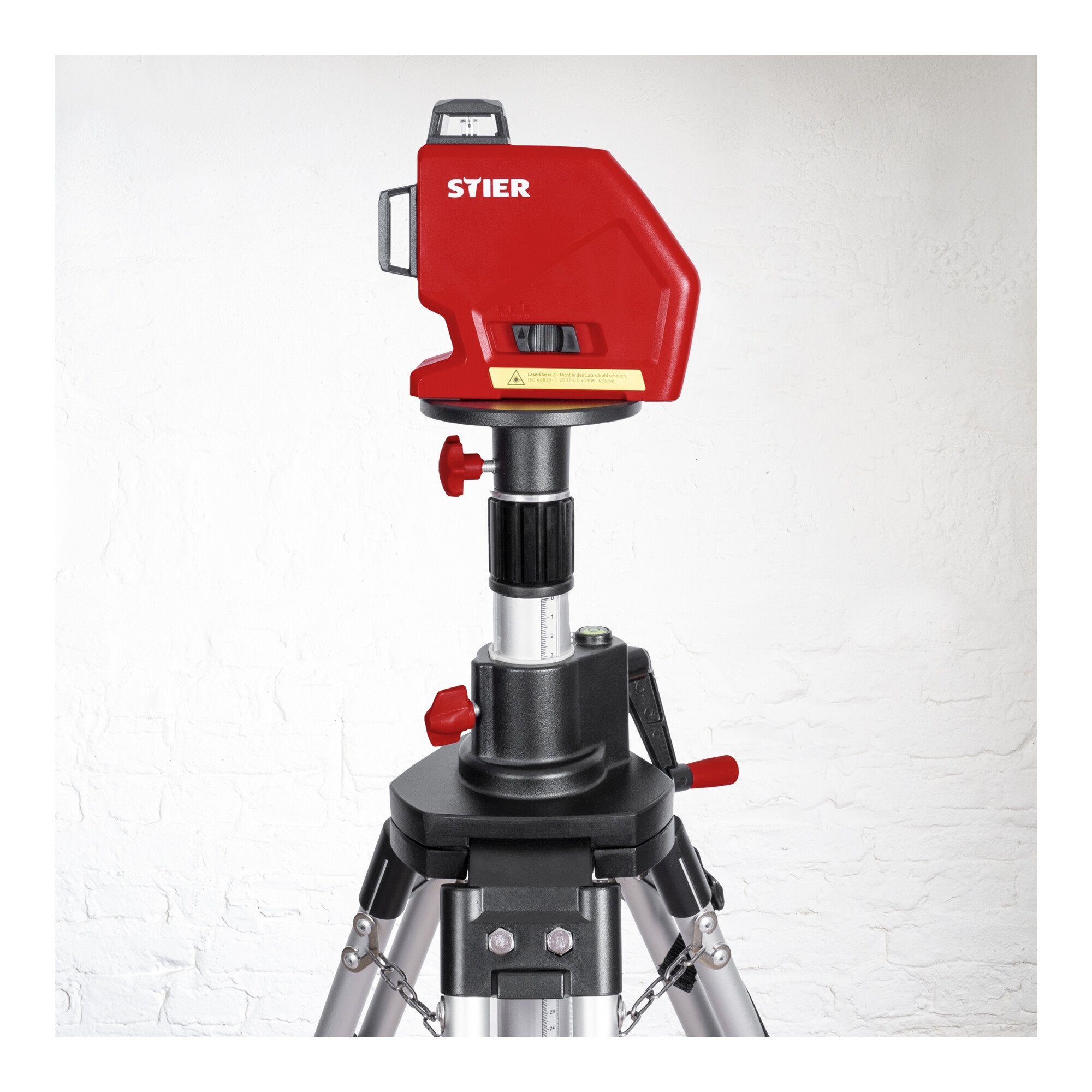 STIER construction tripod 340 cm for rotary laser 5/8 inch with metric scale