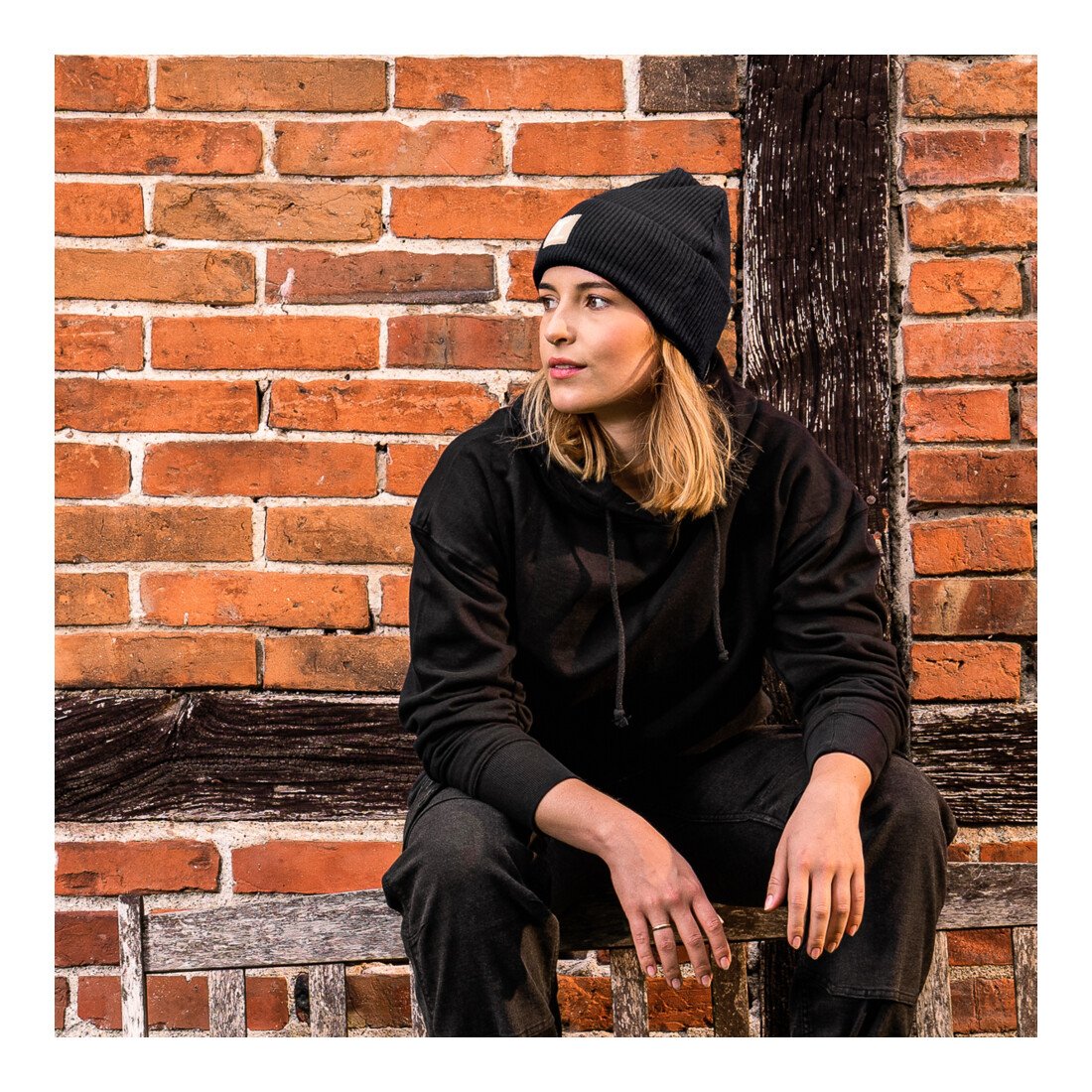 STIER Beanie One Size 7gg Black