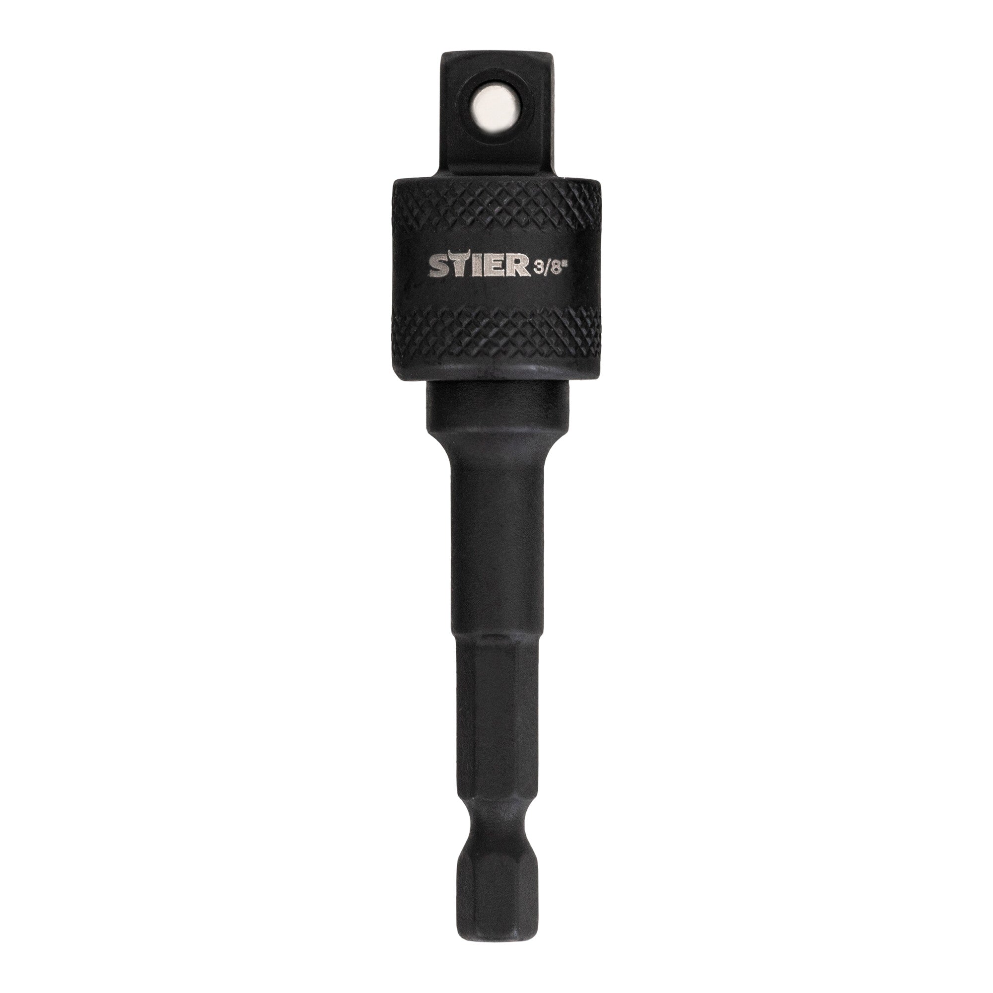 STIER Bit Adapter, 1/4 Zoll Antrieb, Vierkant hohl, Aufnahme von Steckschlüssel-Einsätzen, Stecknüsse, Schnellverschluss-System für Bohrmaschinen und Schrauber geeignet, Stecknuss Adapter