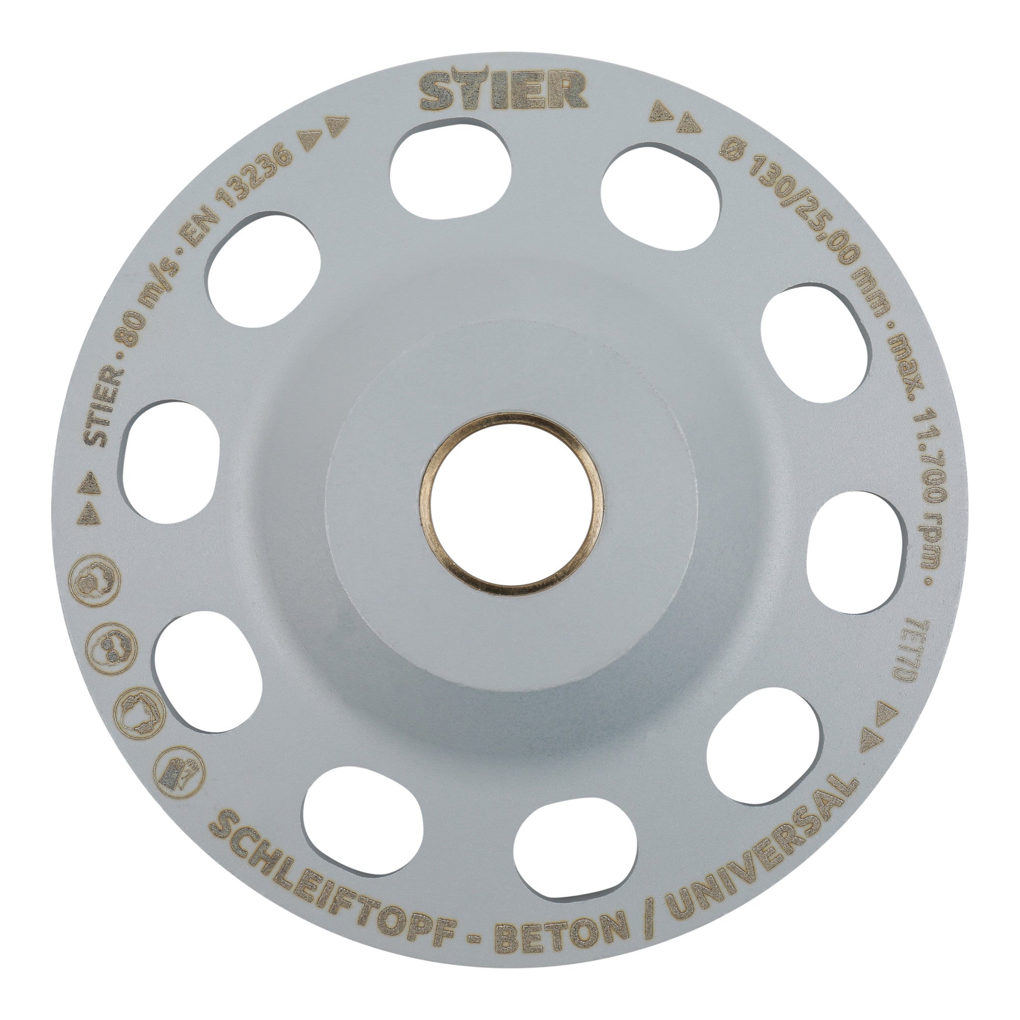 STIER Diamant-Schleiftopf Schleifteller Ø130mm Diamantschleifer Topfschleifer