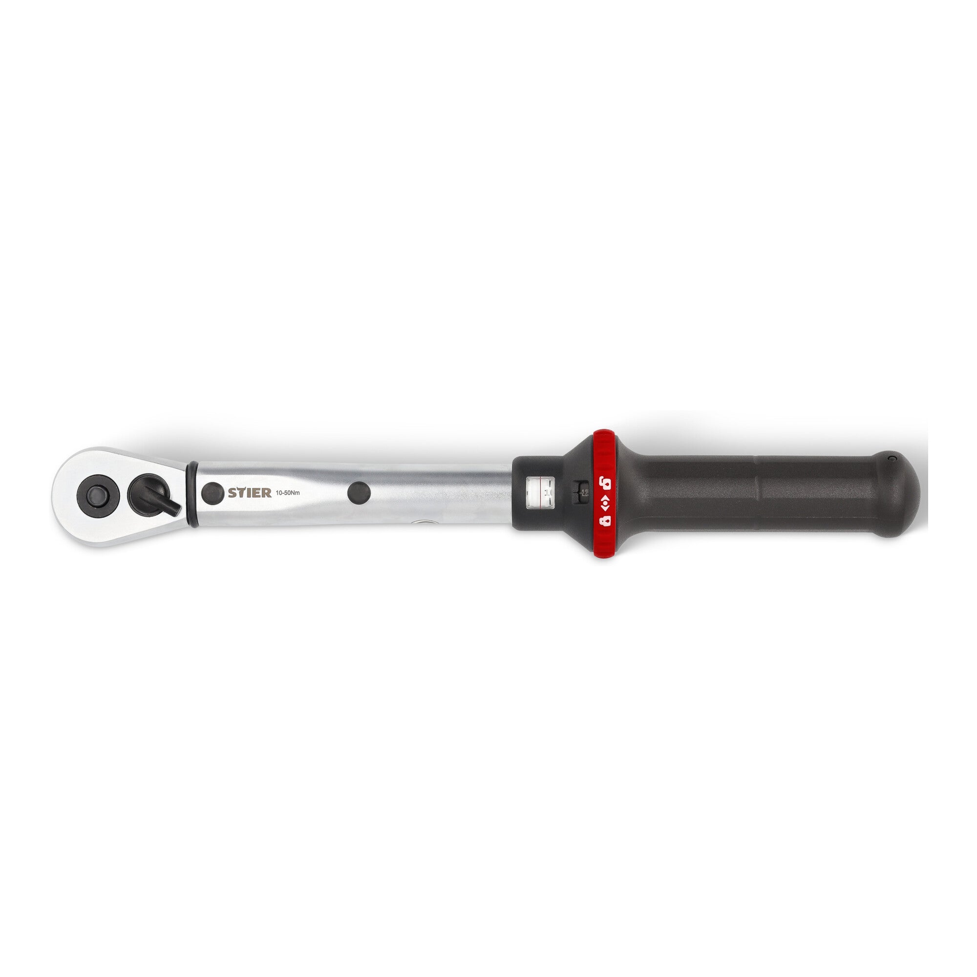 STIER Drehmomentschlüssel mit Umschaltknarre 1/2'' Aufnahme 10-50 Nm