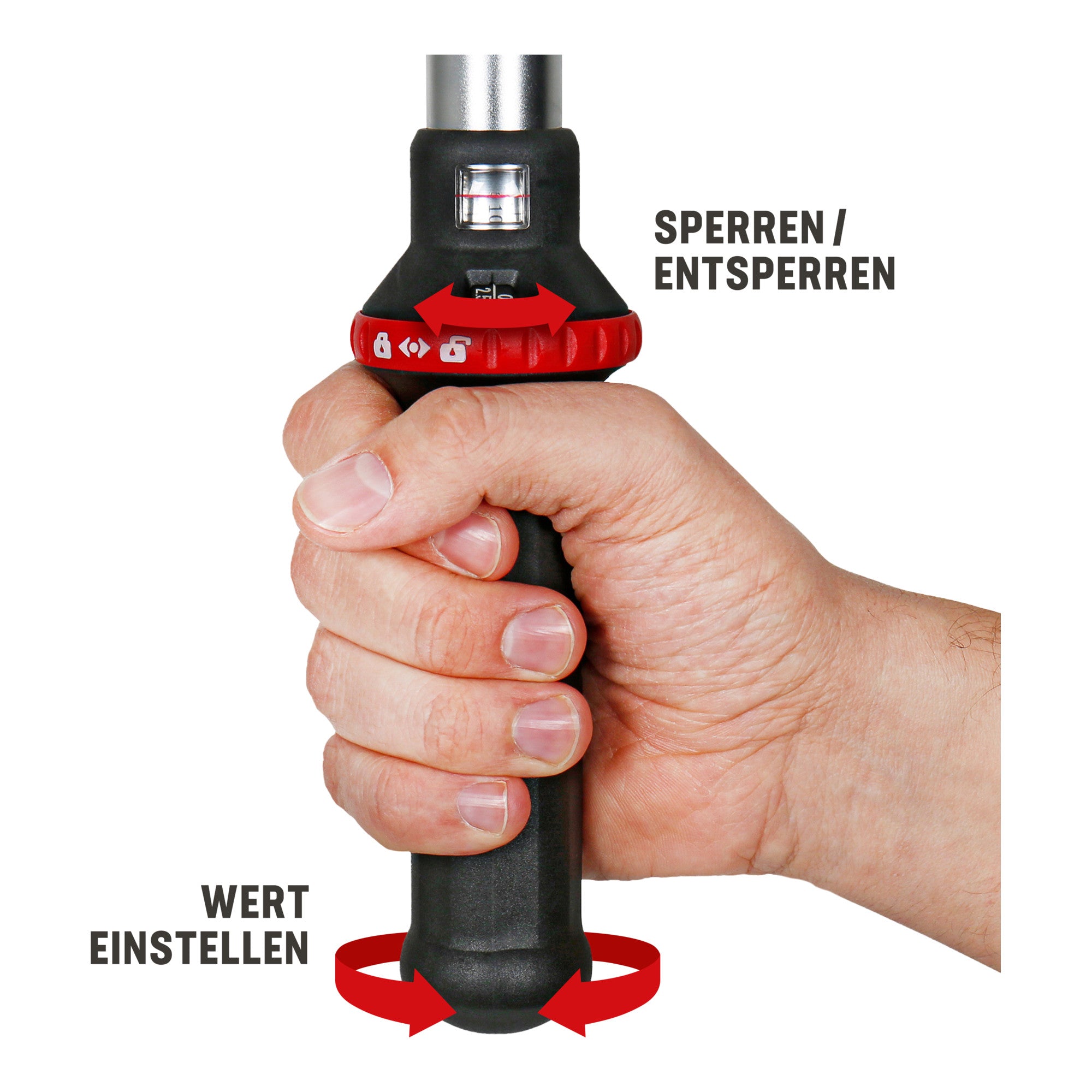 STIER Drehmomentschlüssel mit Umschaltknarre 1/2'' Aufnahme 10-50 Nm