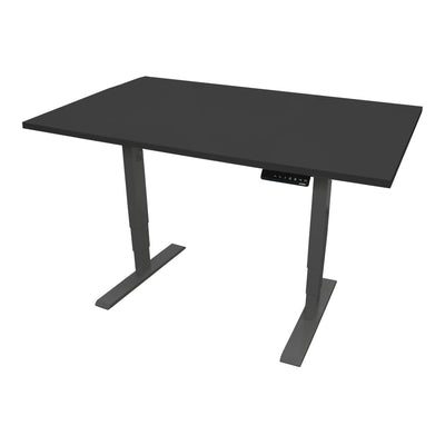 STIER Elektrisch höhenverstellbarer Schreibtisch THA 160x80cm schwarz/schwarz