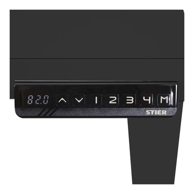 STIER Elektrisch höhenverstellbarer Schreibtisch THA 160x80cm schwarz/schwarz
