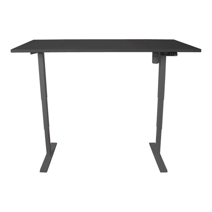 STIER Elektrisch höhenverstellbarer Schreibtisch THA 160x80cm schwarz/schwarz