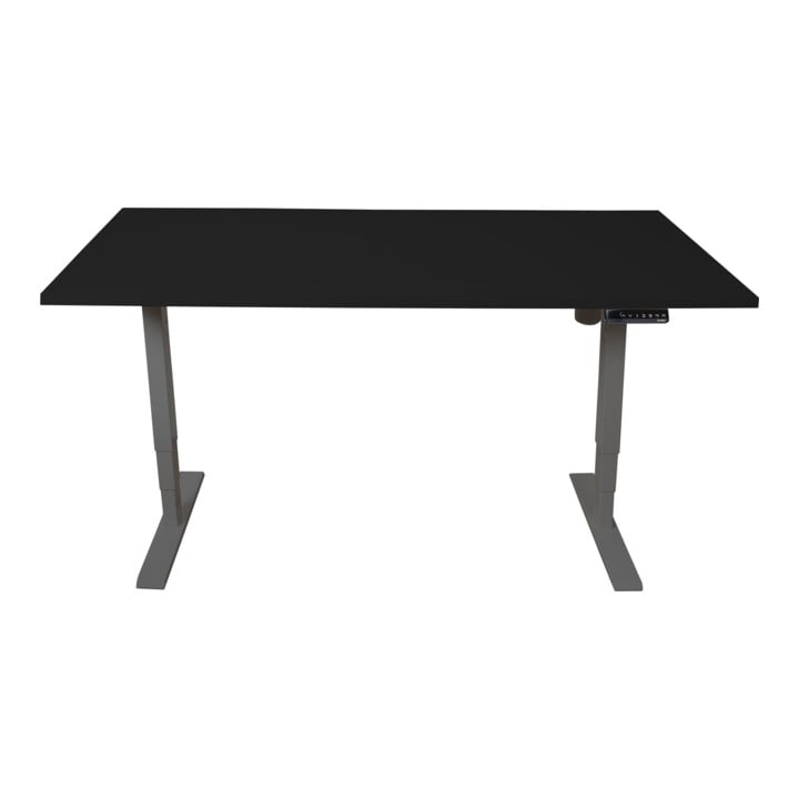 STIER Elektrisch höhenverstellbarer Schreibtisch THA 160x80cm schwarz/schwarz