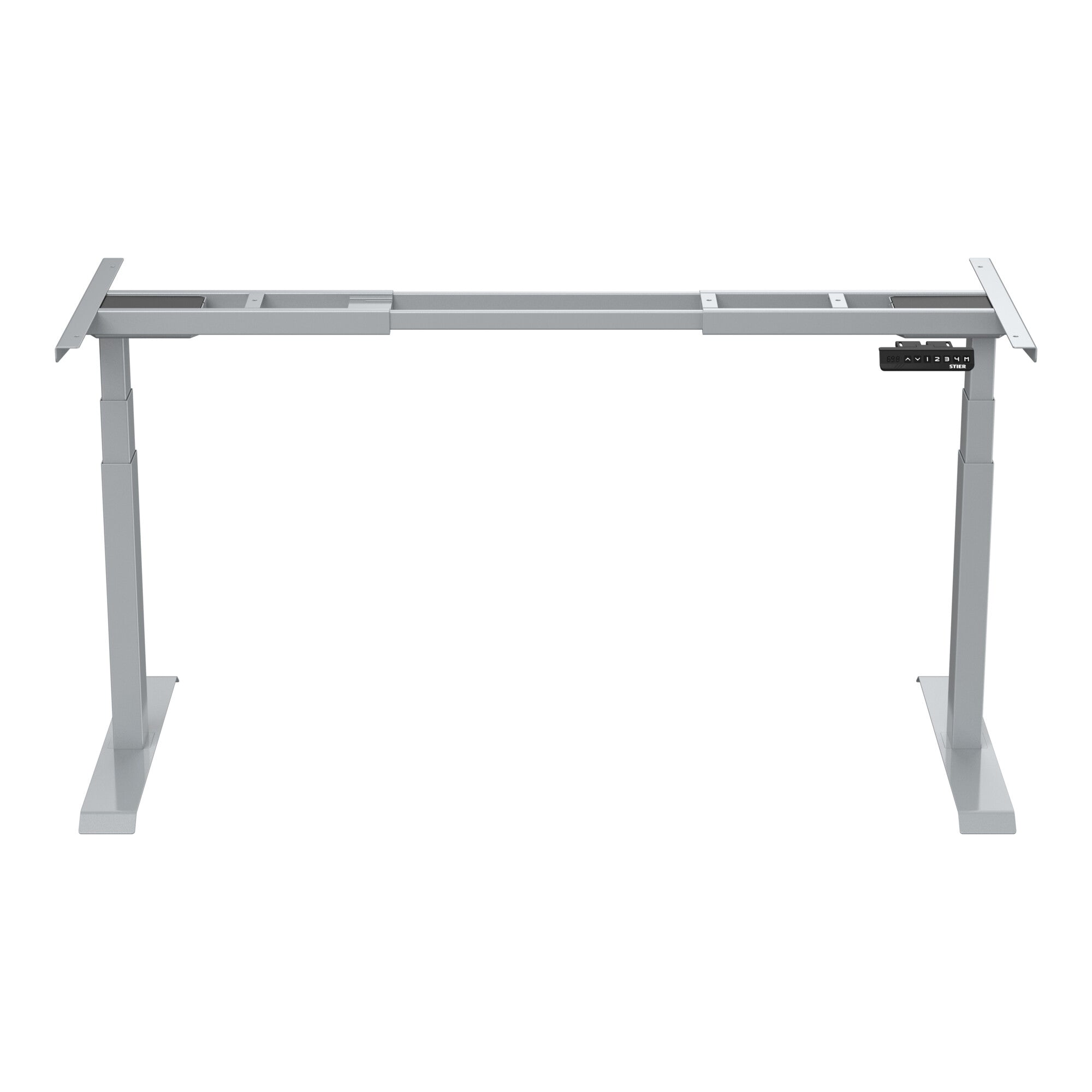 STIER Electrically height-adjustable desk frame TSR silver with