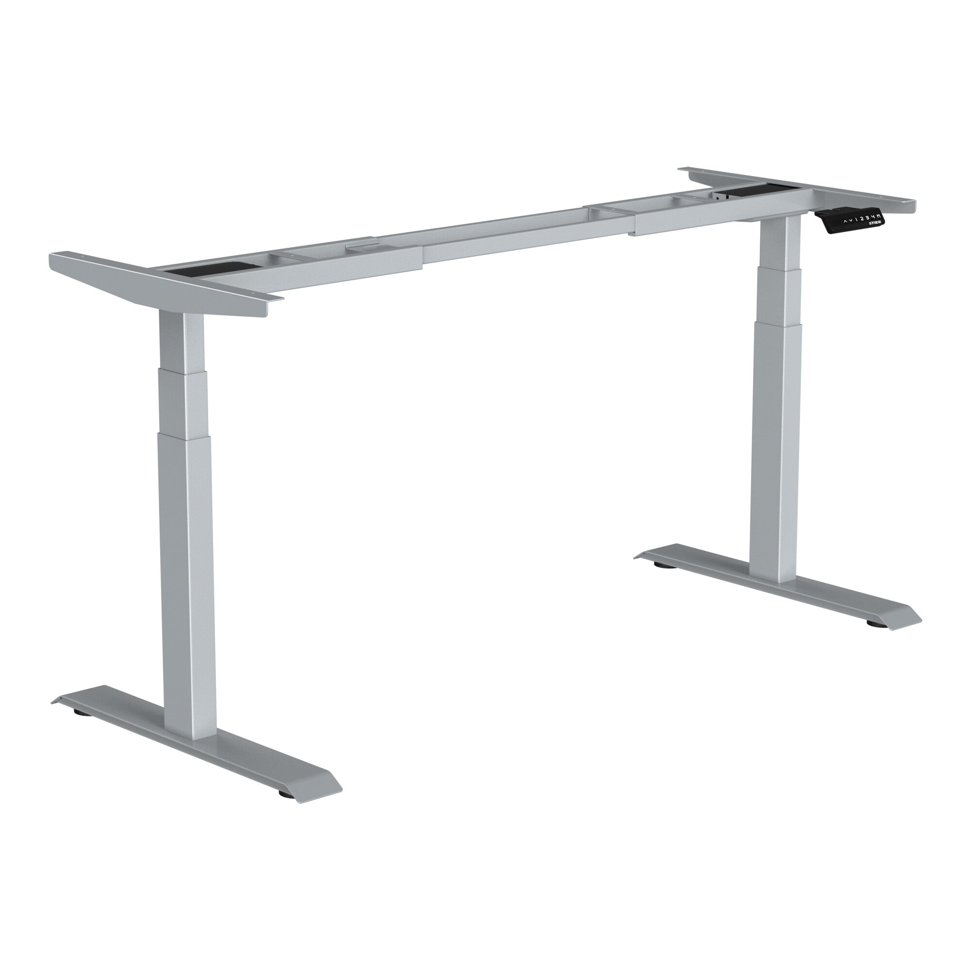 STIER Electrically height-adjustable desk frame TSR silver with