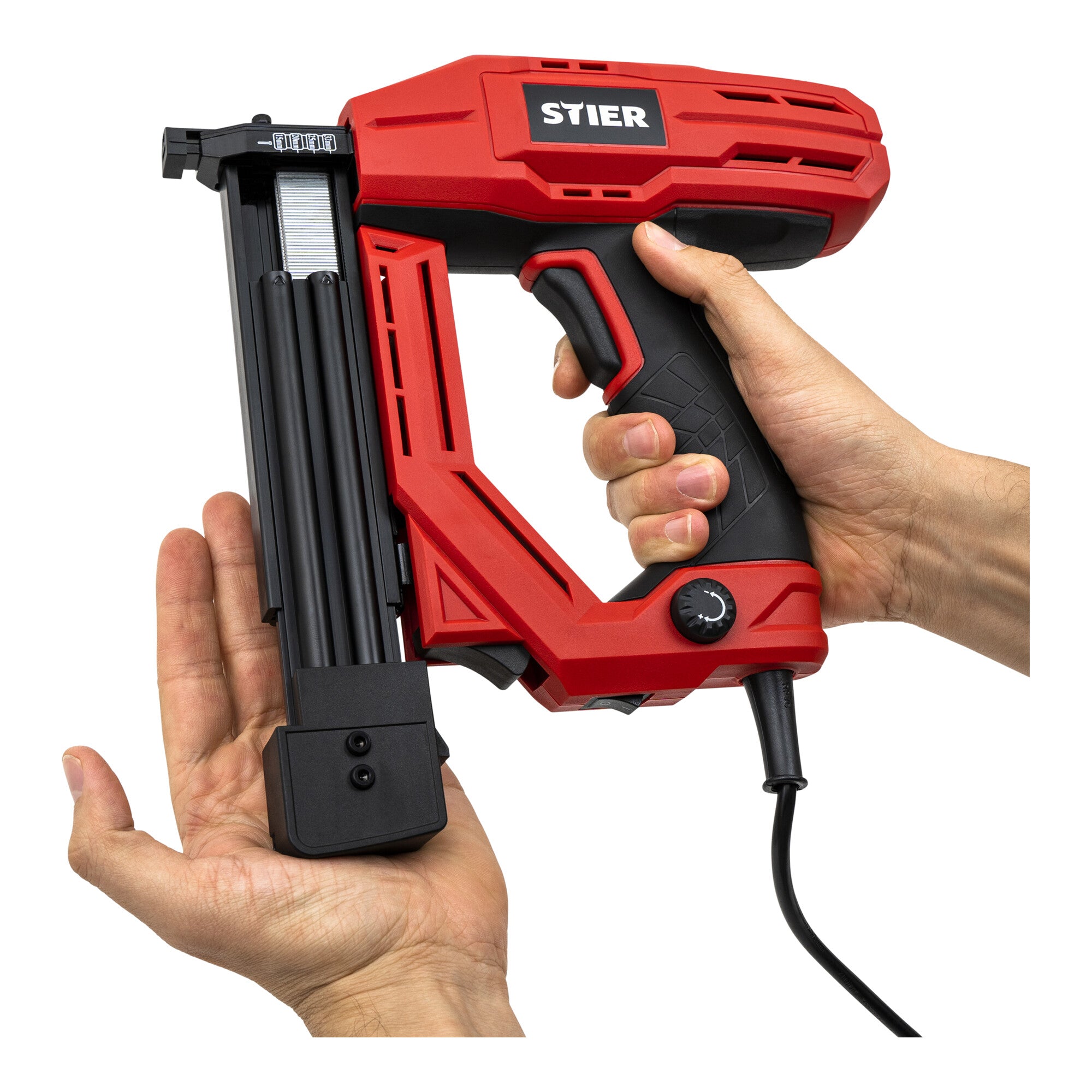 STIER electric combi tacker TK-18 230 V with 400 nails and staples nailer