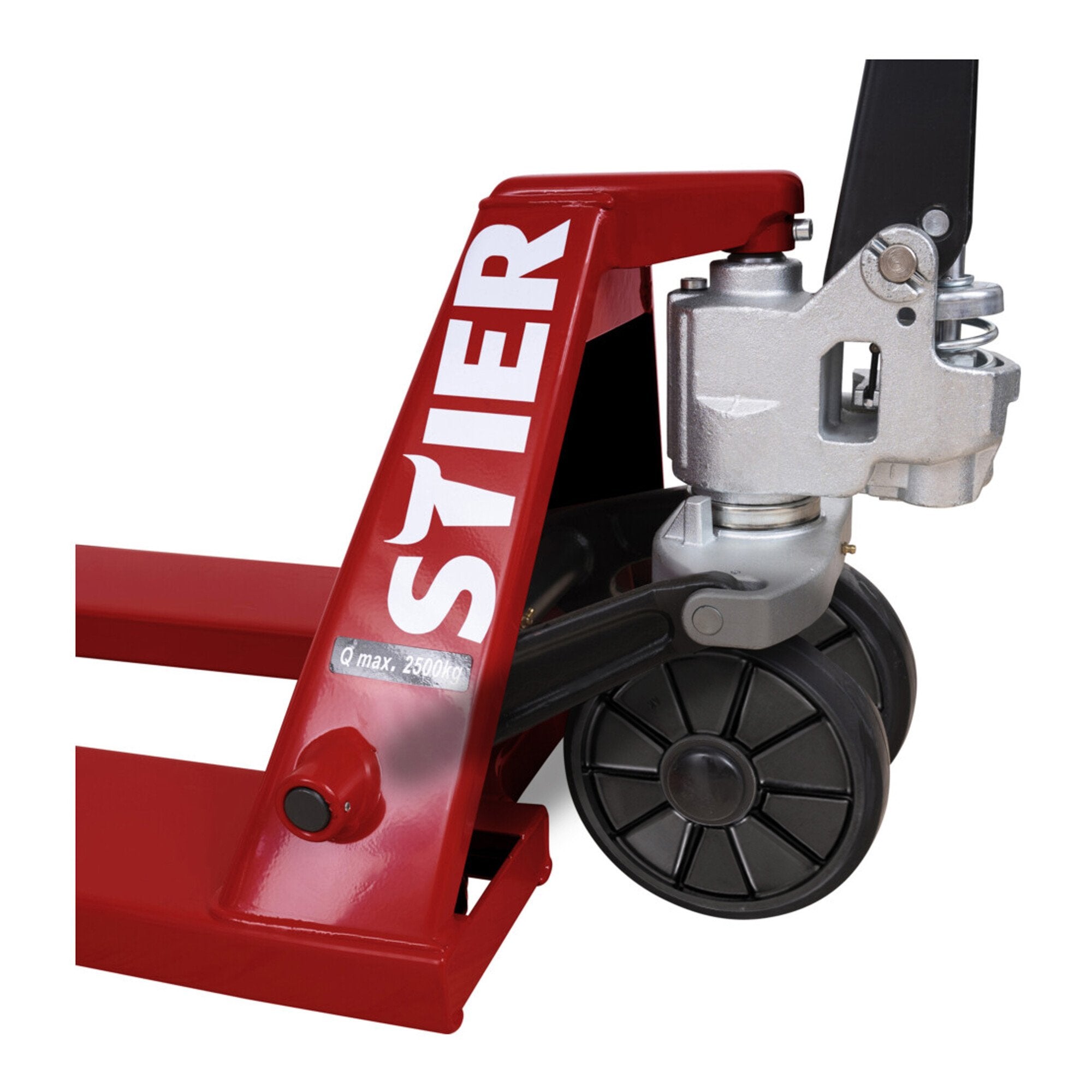 STIER pallet truck load capacity 2500kg fork length 1150mm nylon tires with