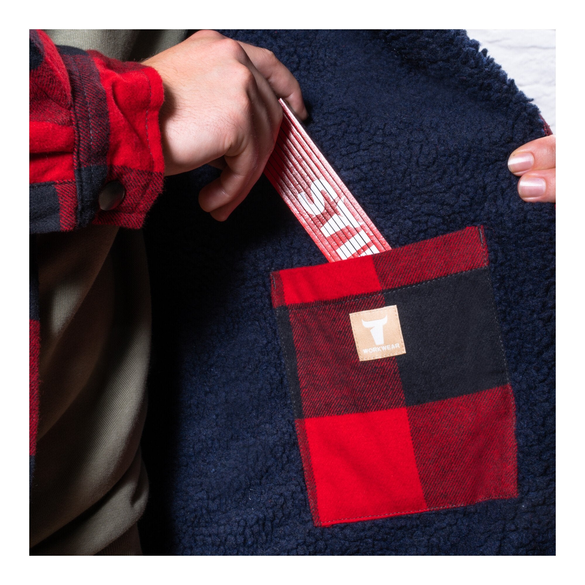 STIER Heavy Lumber Jacket bci cotton L buffalo plaid red