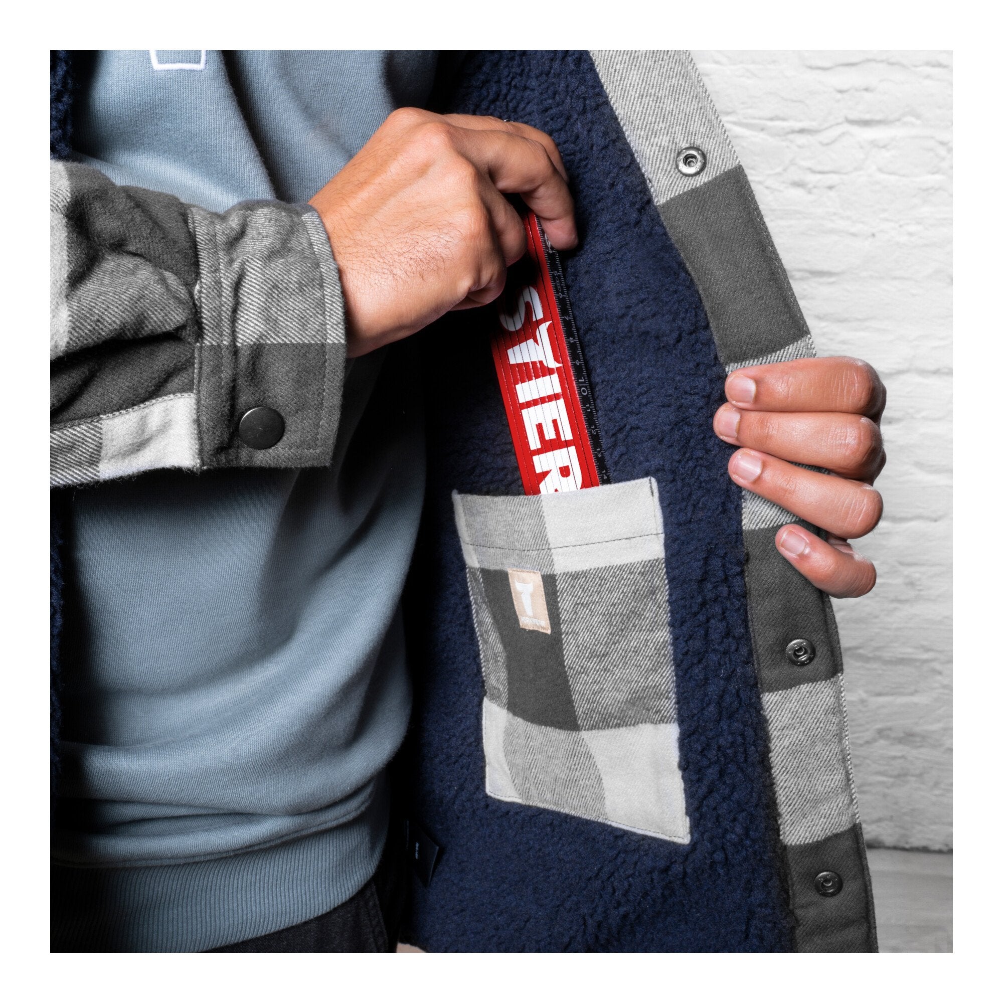 STIER Heavy Lumber Jacket bci cotton M buffalo plaid grey