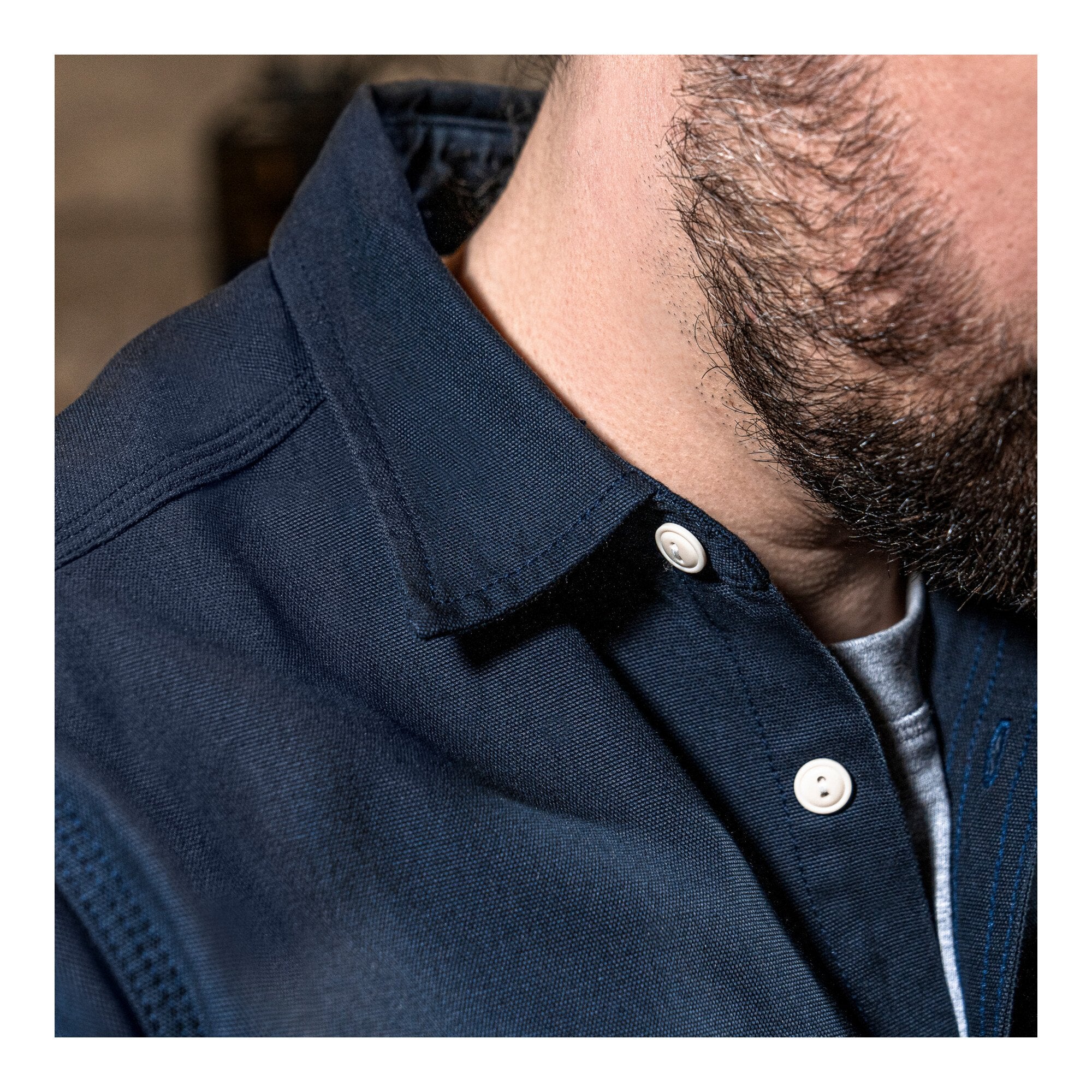 STIER Heavy Work Shirt Canvas bci cotton M Navy