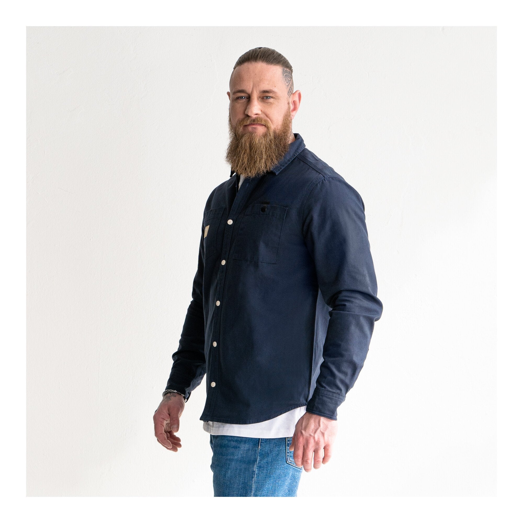 STIER Heavy Work Shirt Canvas bci cotton M Navy
