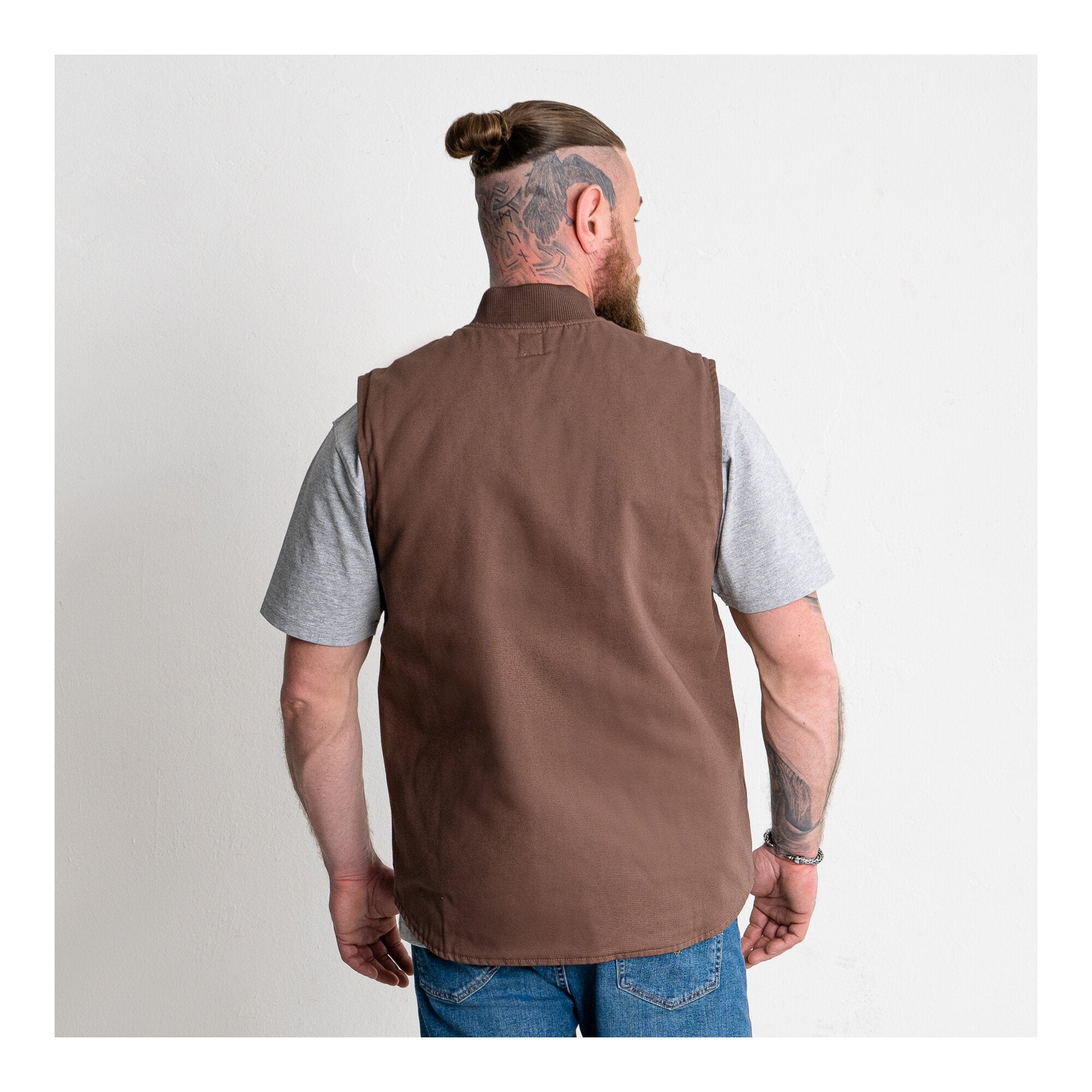 STIER Heavy Work Vest Padded bci cotton XL Signature Brown