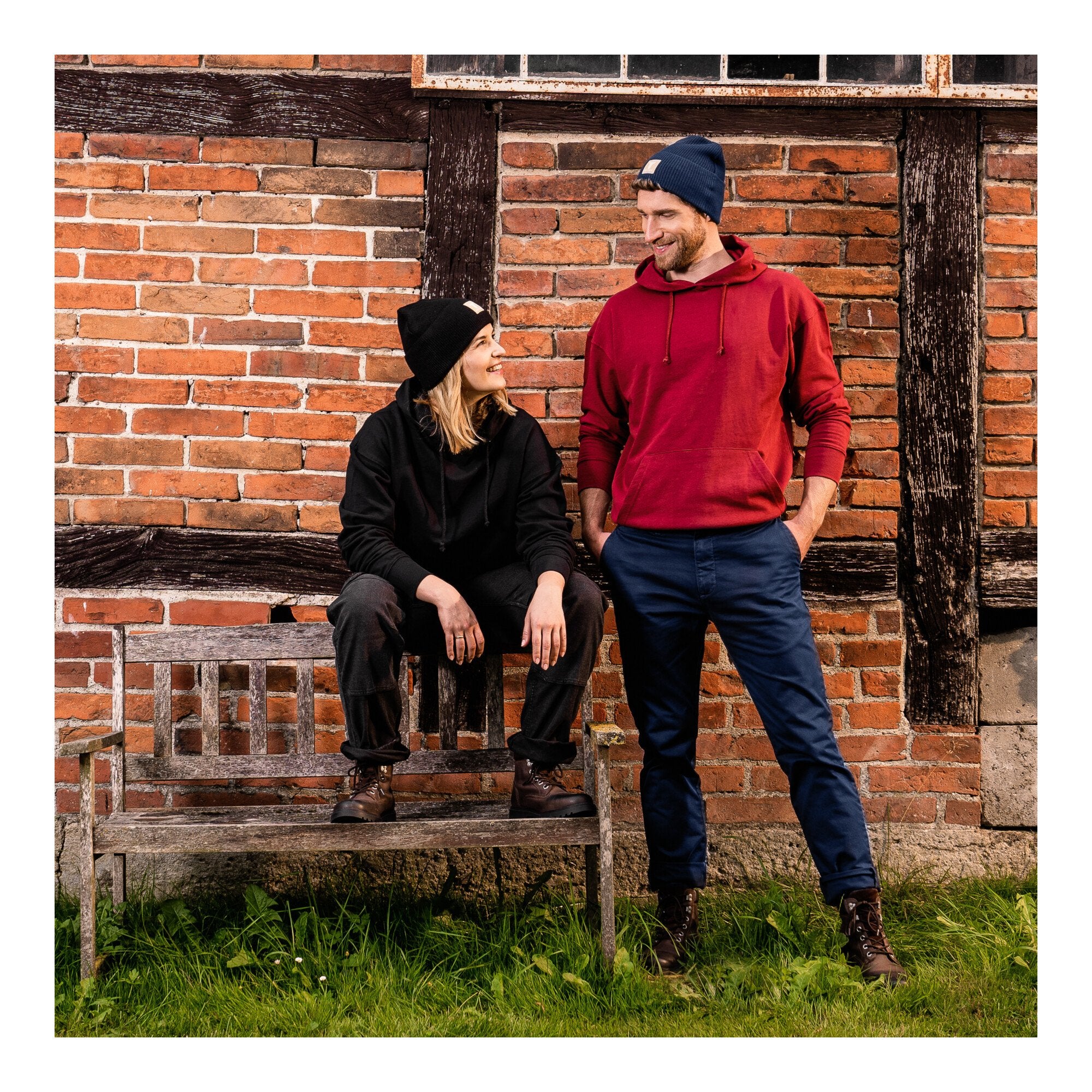 STIER Hoodie L Deep Red