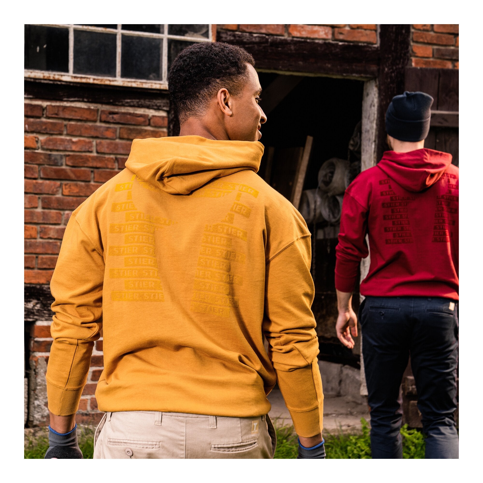 STIER Hoodie M Golden Brown
