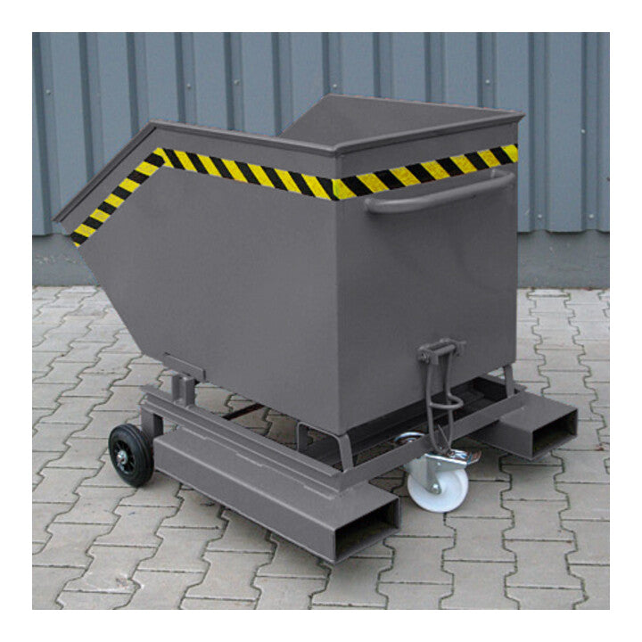 STIER Kastenwagen mit Rollen + Einfahrtaschen 300kg 500l anthrazitgrau