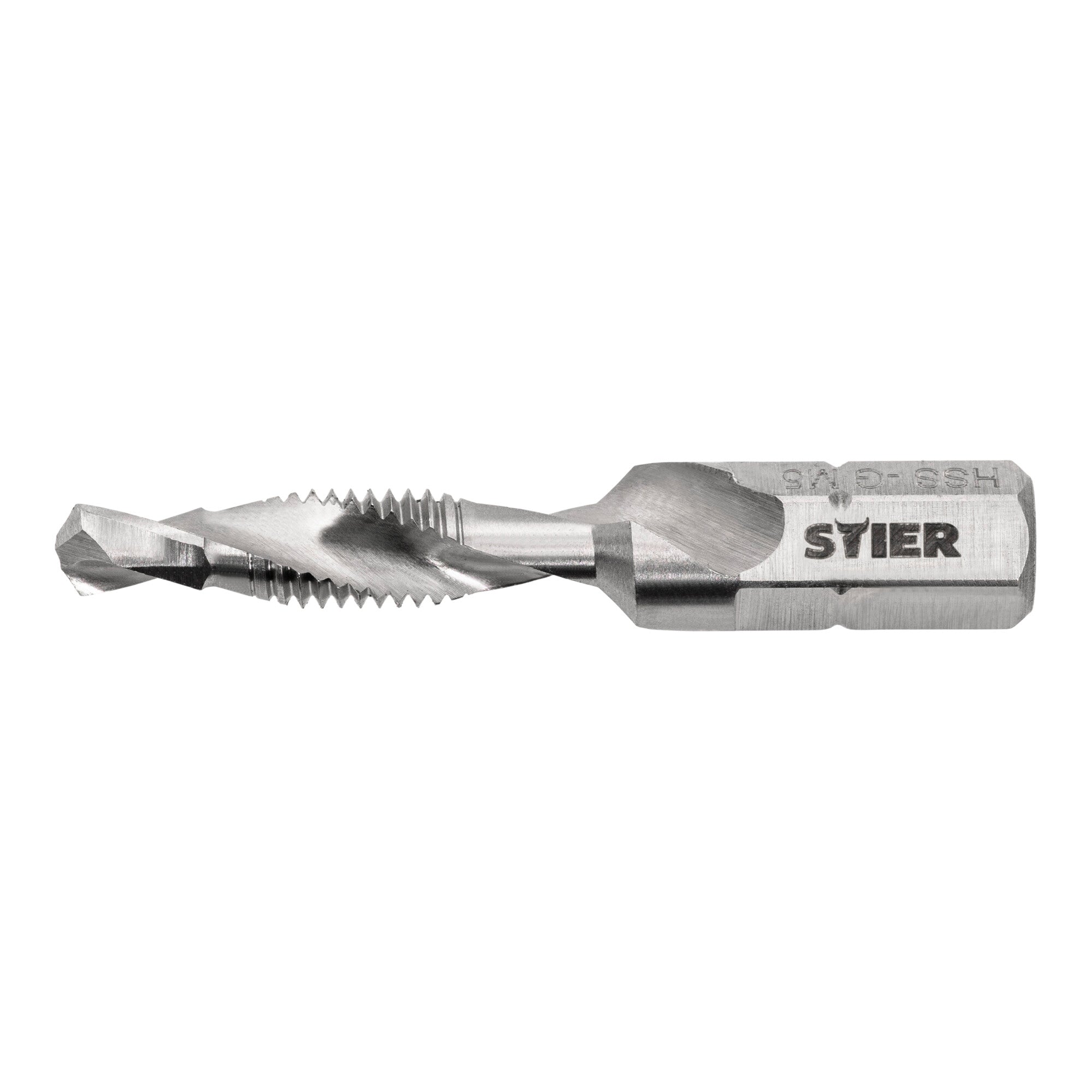 STIER Kombigewindebohrer Bit M3 bis M10 DIN 3126 HSS-G 1/4"-Sechskant