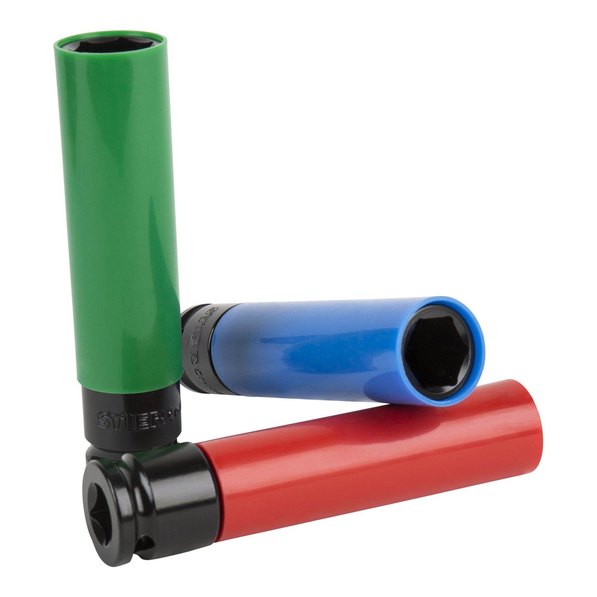 STIER Kraft Steckschlüssel Satz Profi extra lange Nüsse 130 mm 1/2" SW 17/19/21