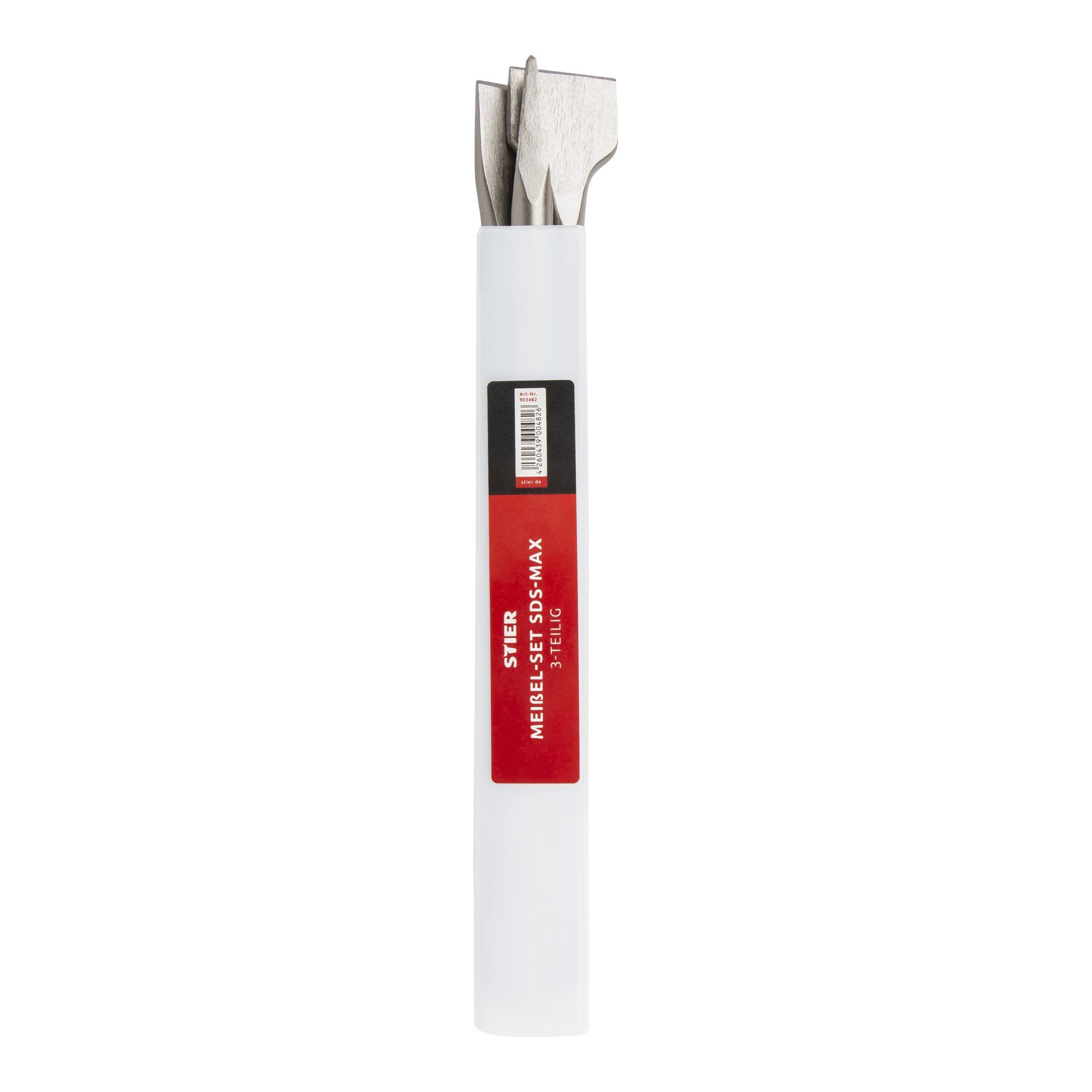 STIER Meißel-Set SDS-plus/-max 3-teilig Bohrmeißel SDS Meißel Bohrhammer Meißel