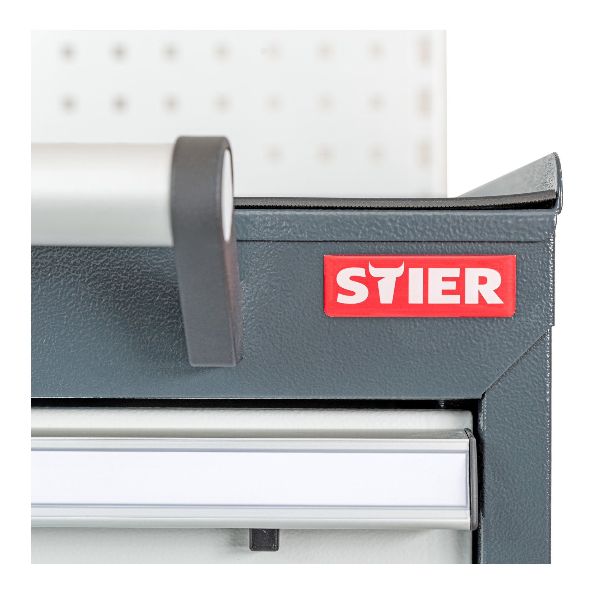 STIER Mobiler Schubladenschrank mit 6 Schubladen, 600x575x1090, Lichtgrau und