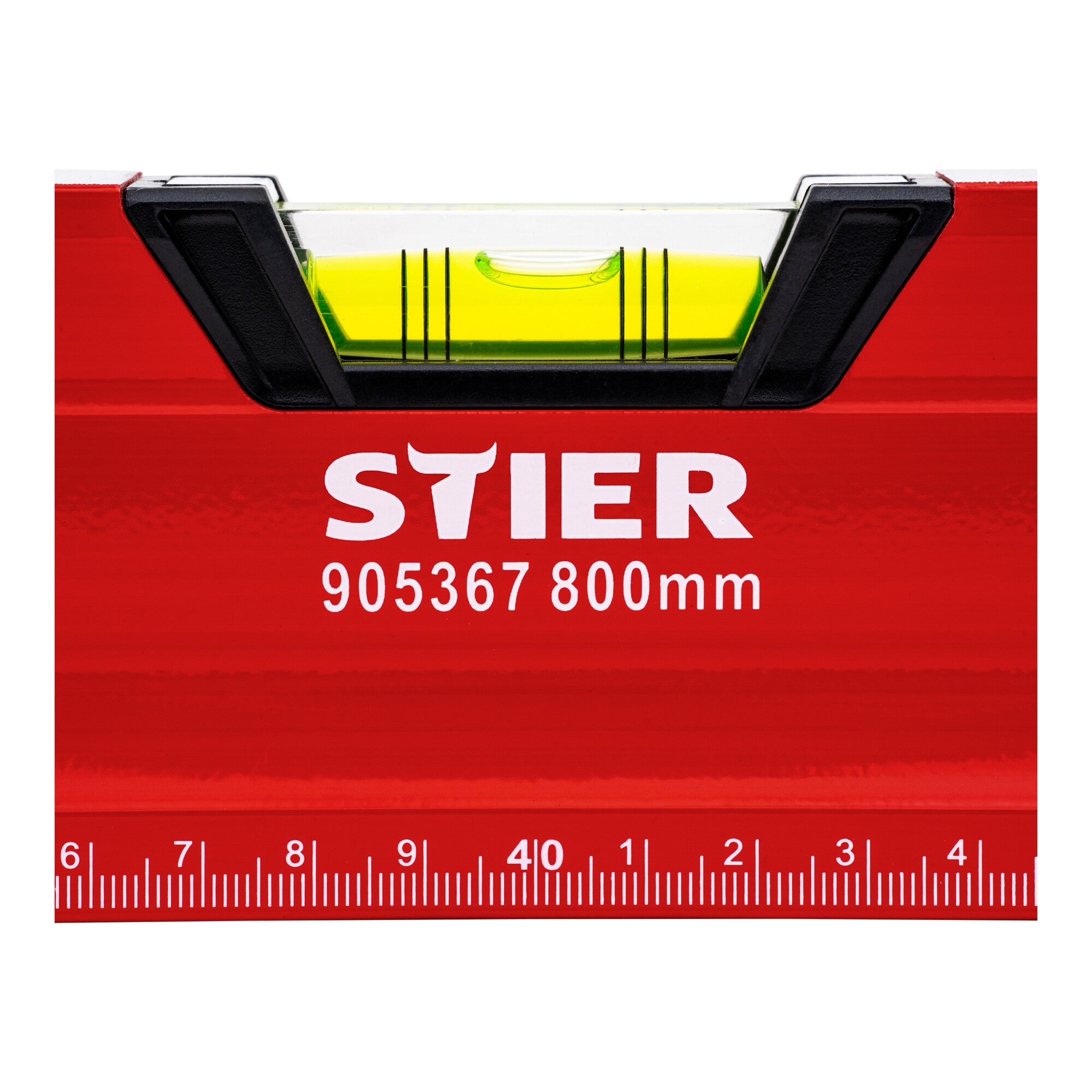 STIER Premium Wasserwaage mit Magnet und drei Libellen 40 bis 200 cm