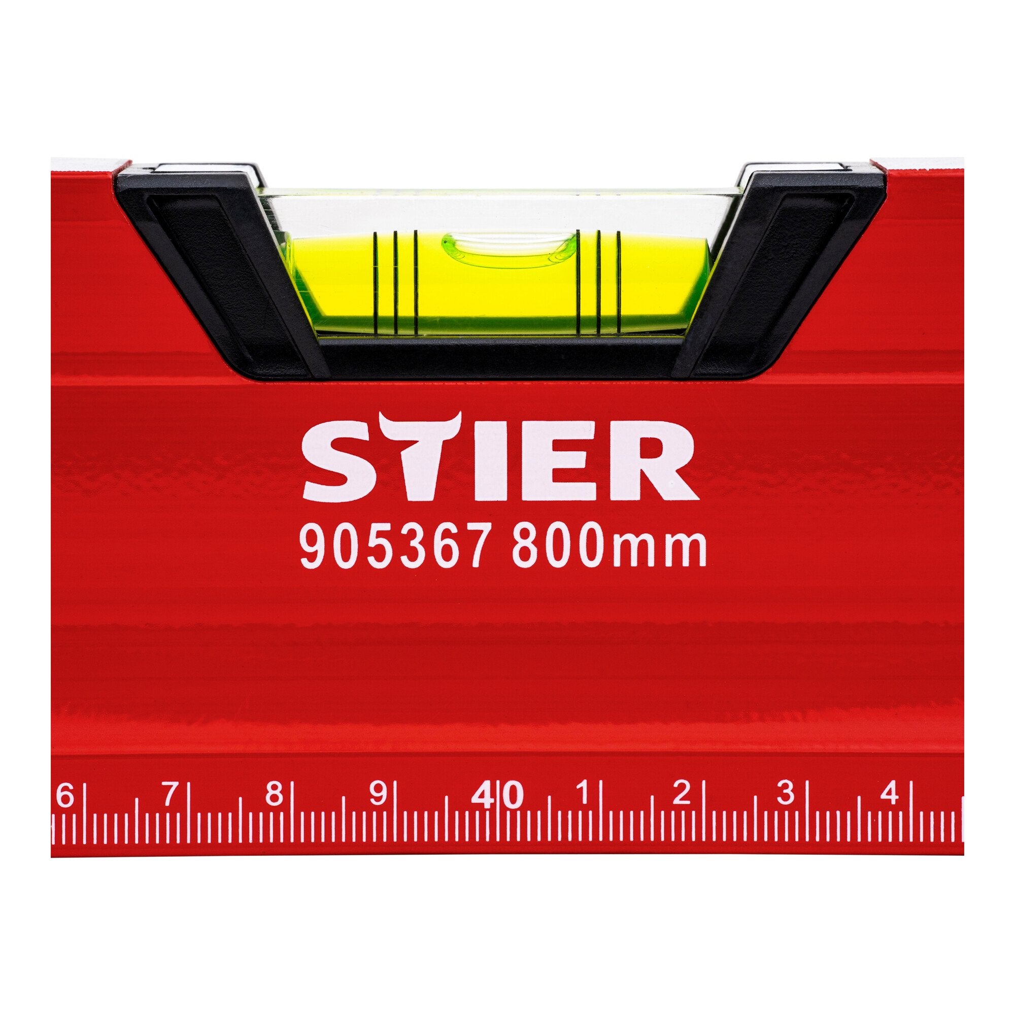 STIER Premium Wasserwaage mit Magnet und drei Libellen 40 bis 200 cm